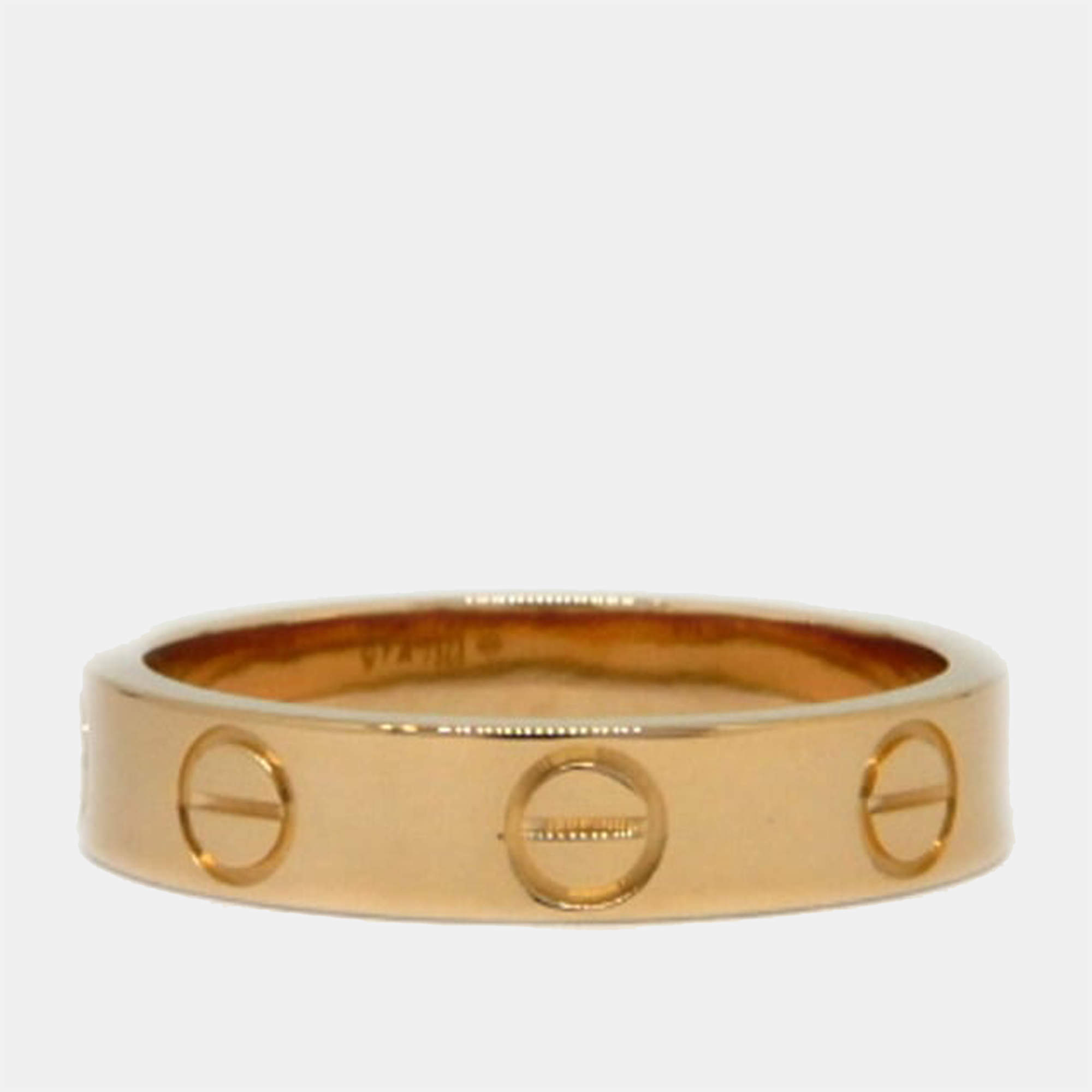 Pre Owned Cartier Love 18K Rose Gold Ring EU 47