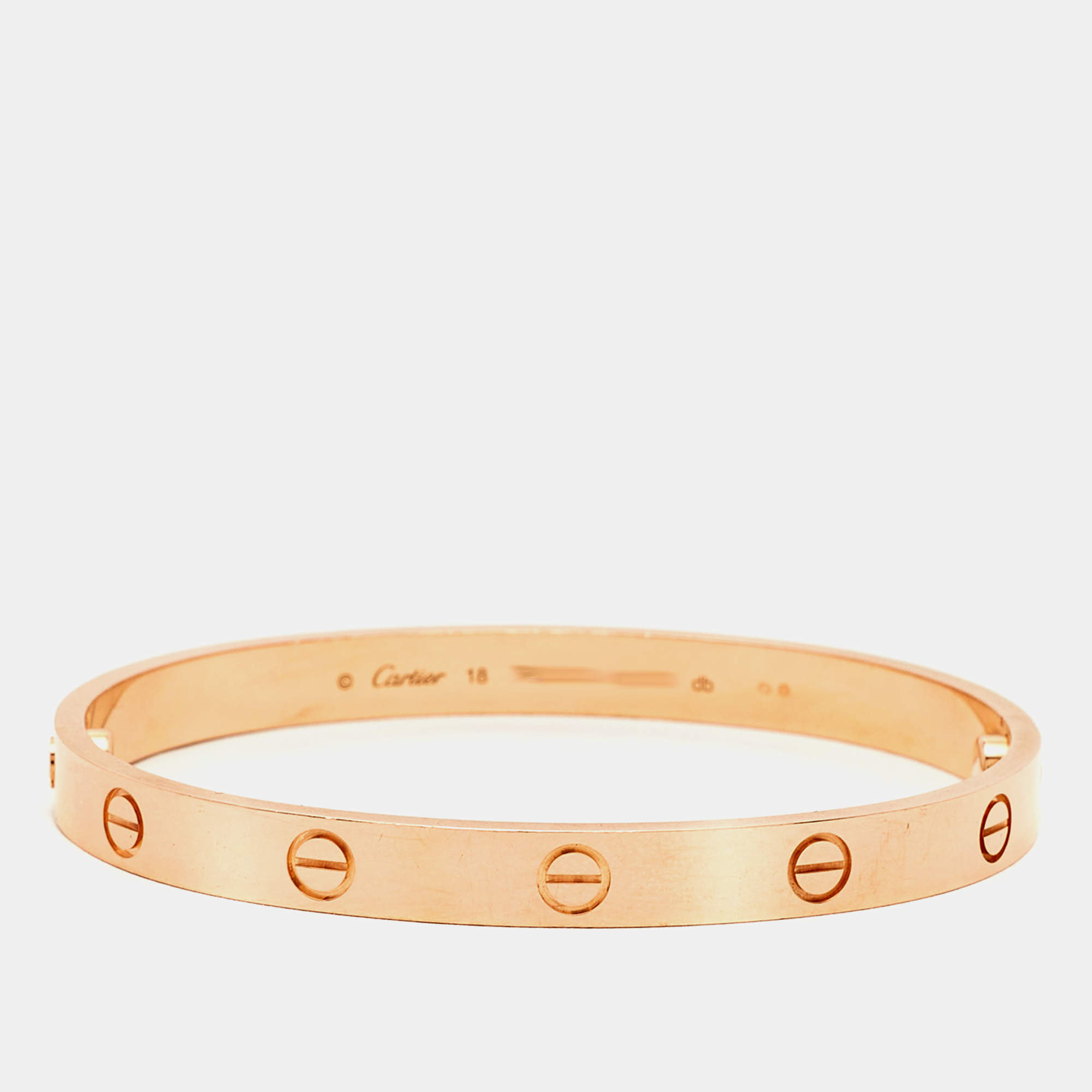 Pre Owned Cartier Love 18k Rose Gold Bracelet 18