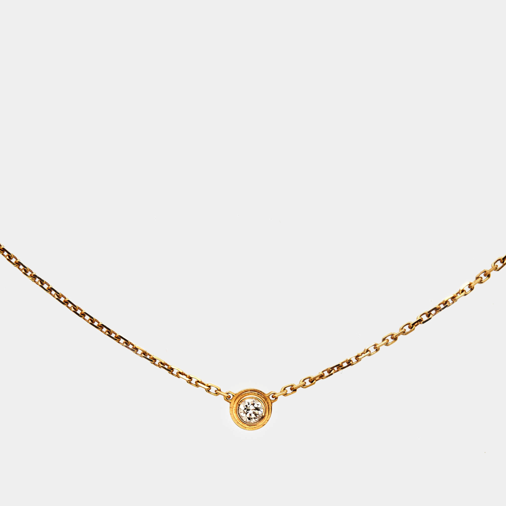 Solid 18K Gold Single Diamond Round Brilliant Bezel Pendant Necklace – Vivi  & Ann