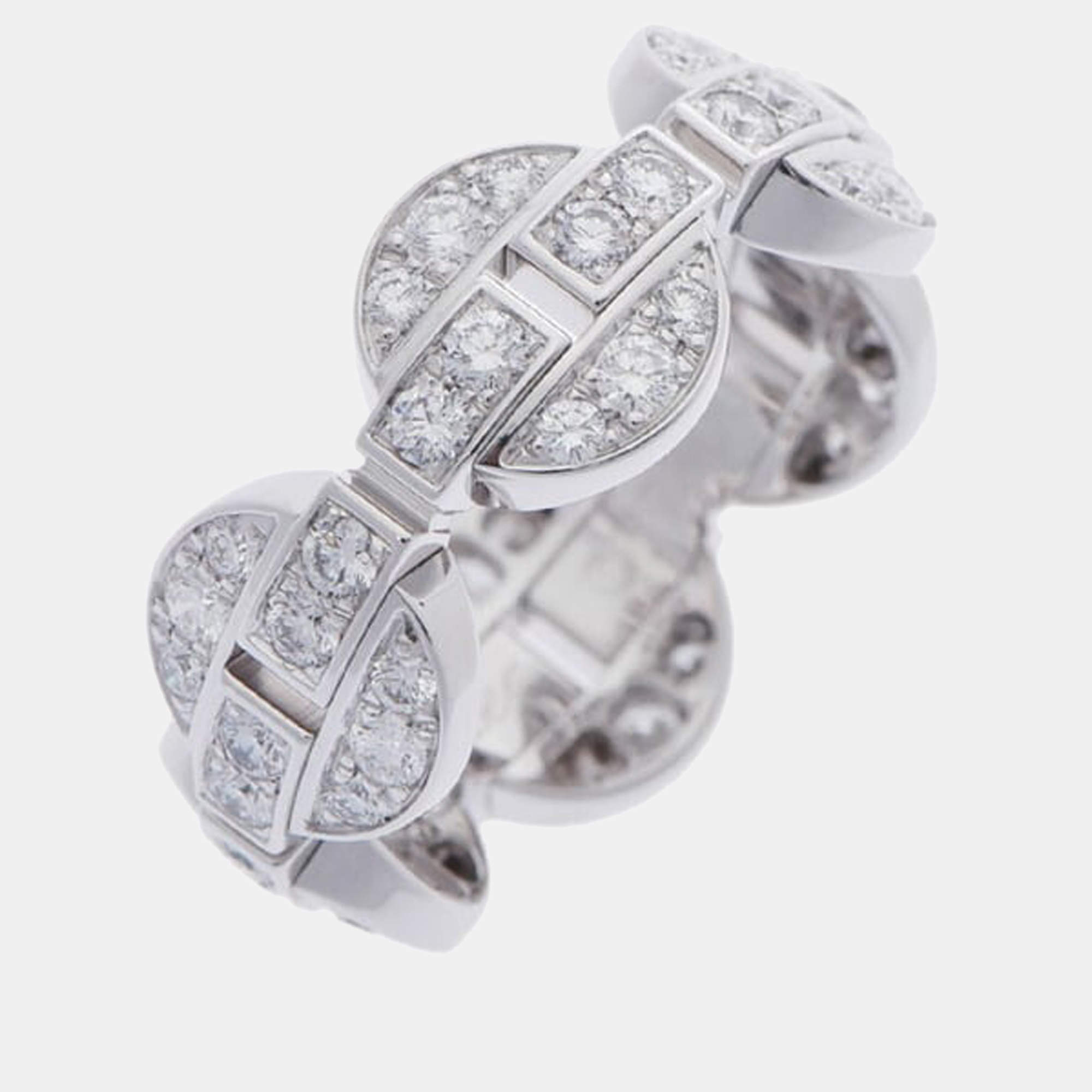 Cartier Himalia 18K White Gold Diamond Ring EU 57 Cartier TLC