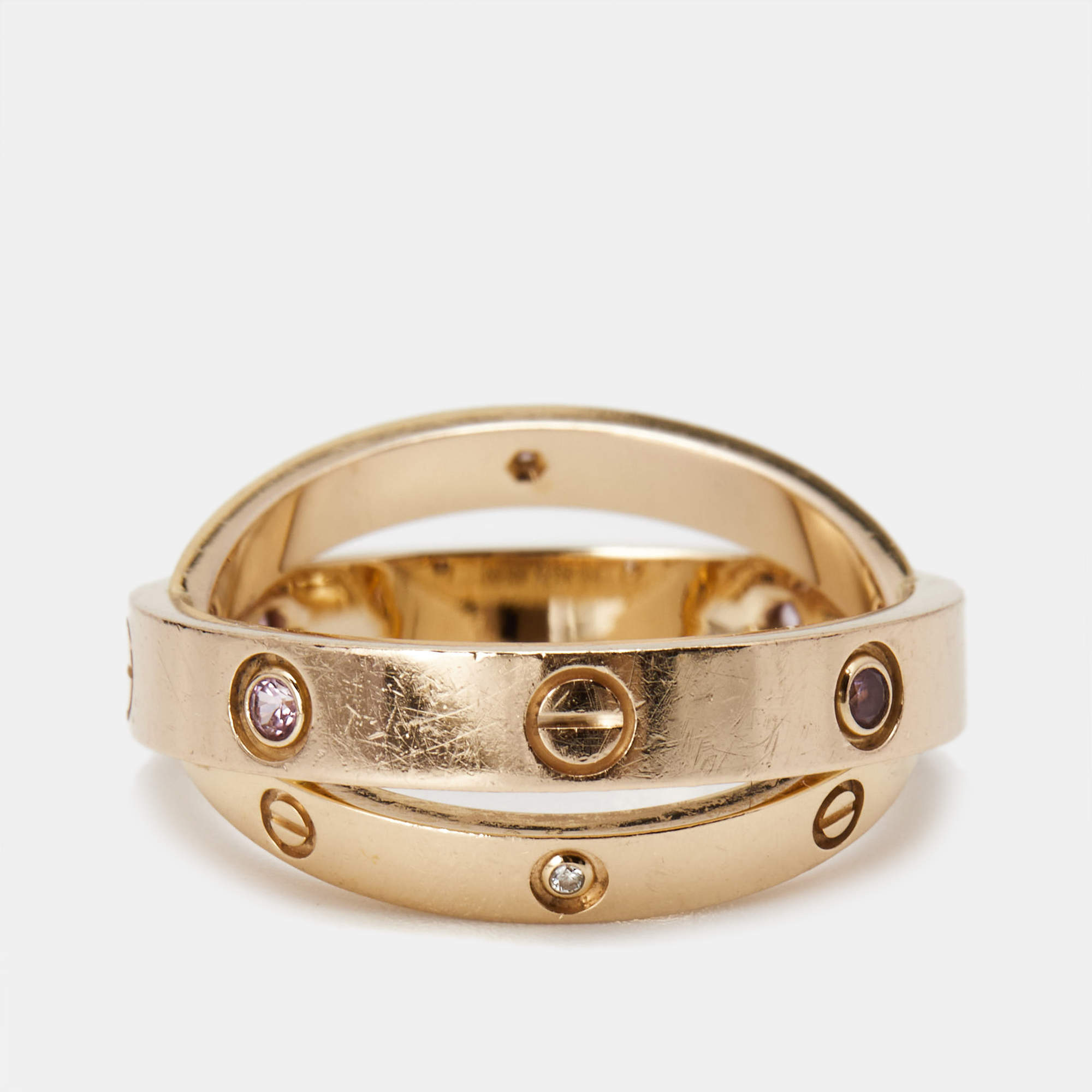 Buy MYKI Gorgeous Full Diamond Ring For Women & Girls (Gold, 6) at Amazon.in