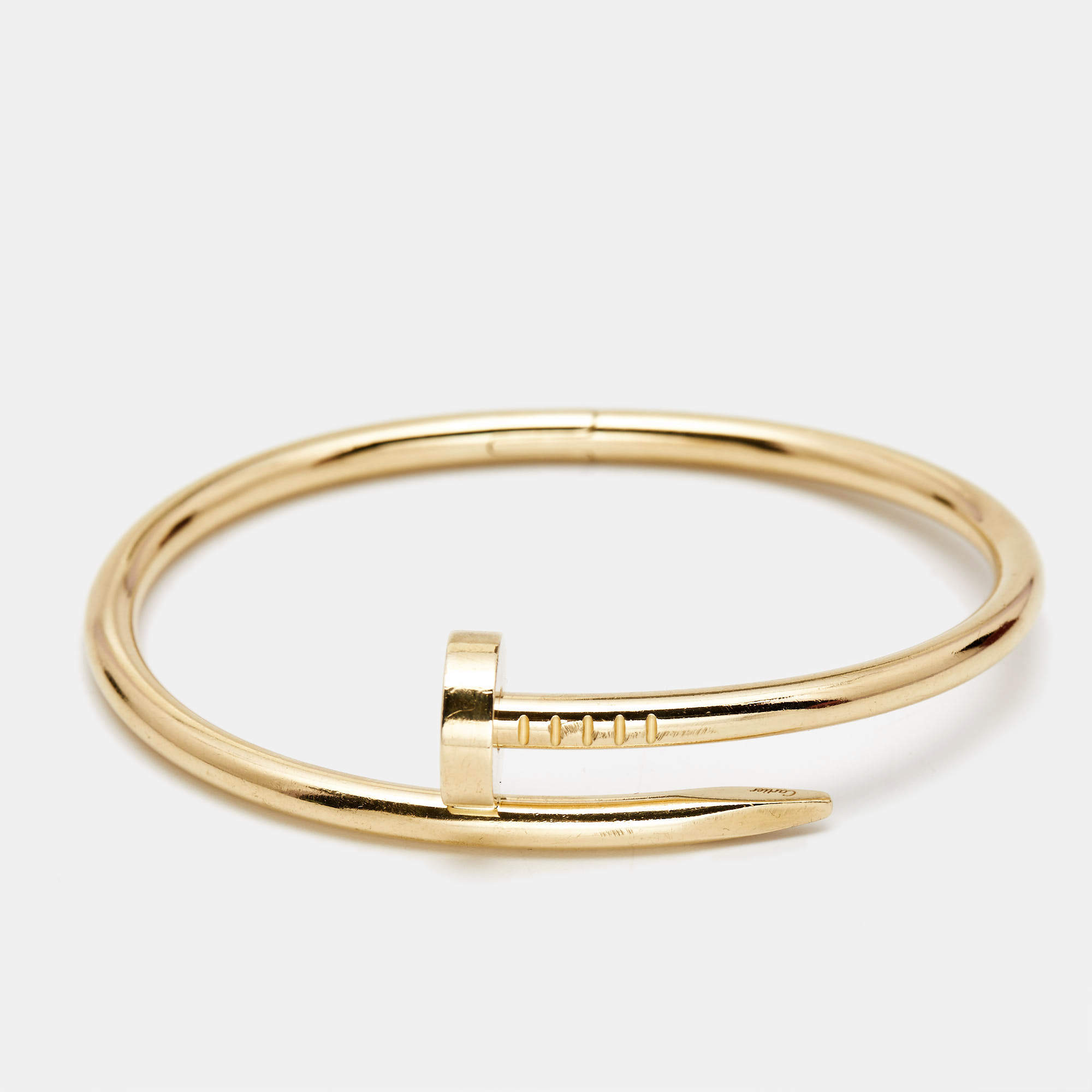 Pre Owned Cartier Juste Un Clou 18k Yellow Gold Bracelet 16