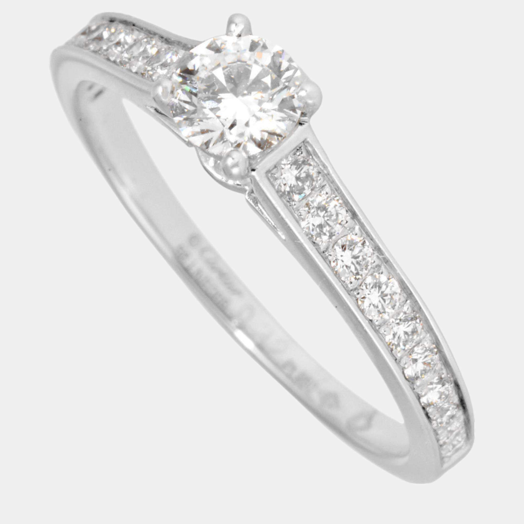 Pre Owned Cartier 1895 Solitaire Platinum Diamond Ring EU 56