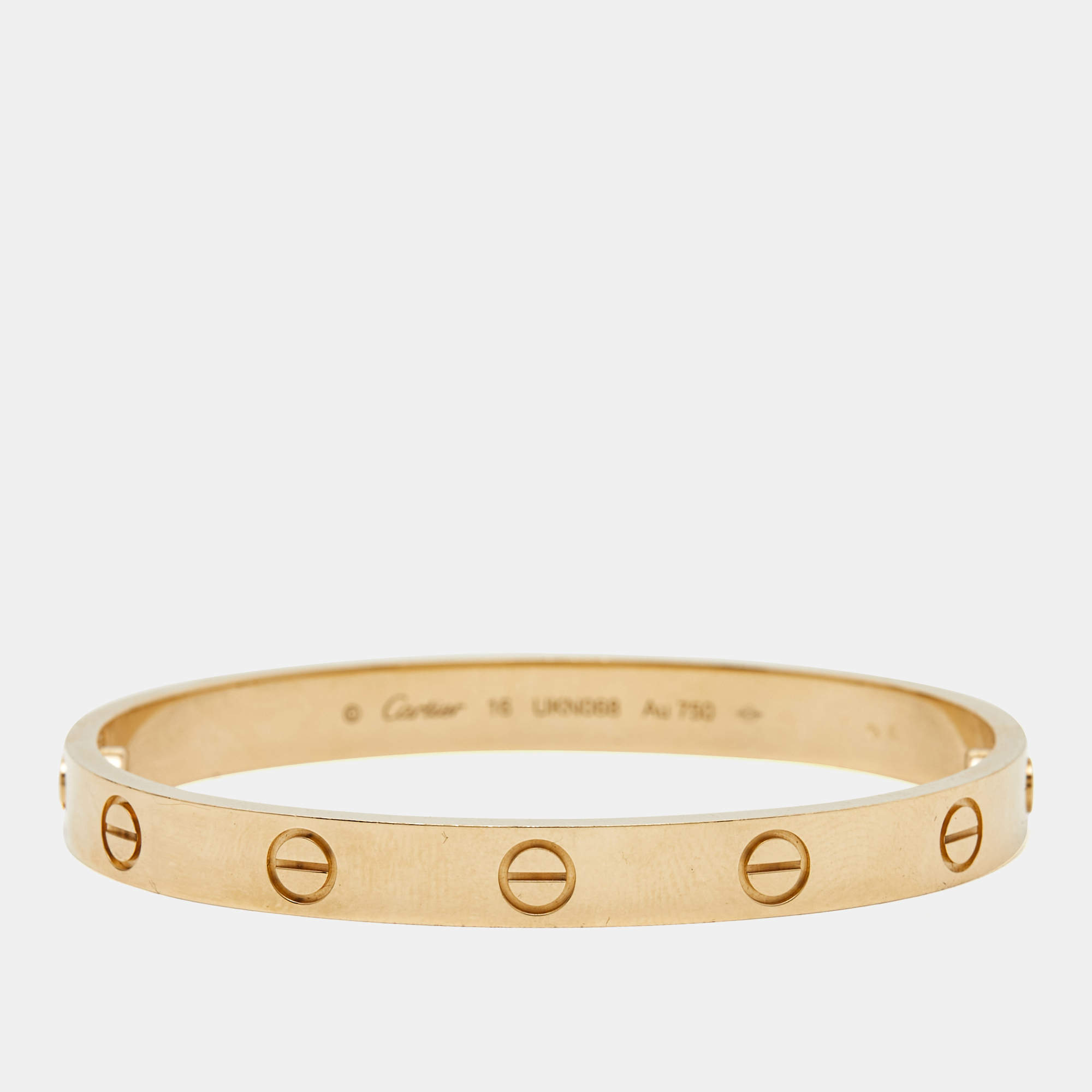 مملوكة مسبقًا Cartier Love 18k Yellow Gold Bracelet 16