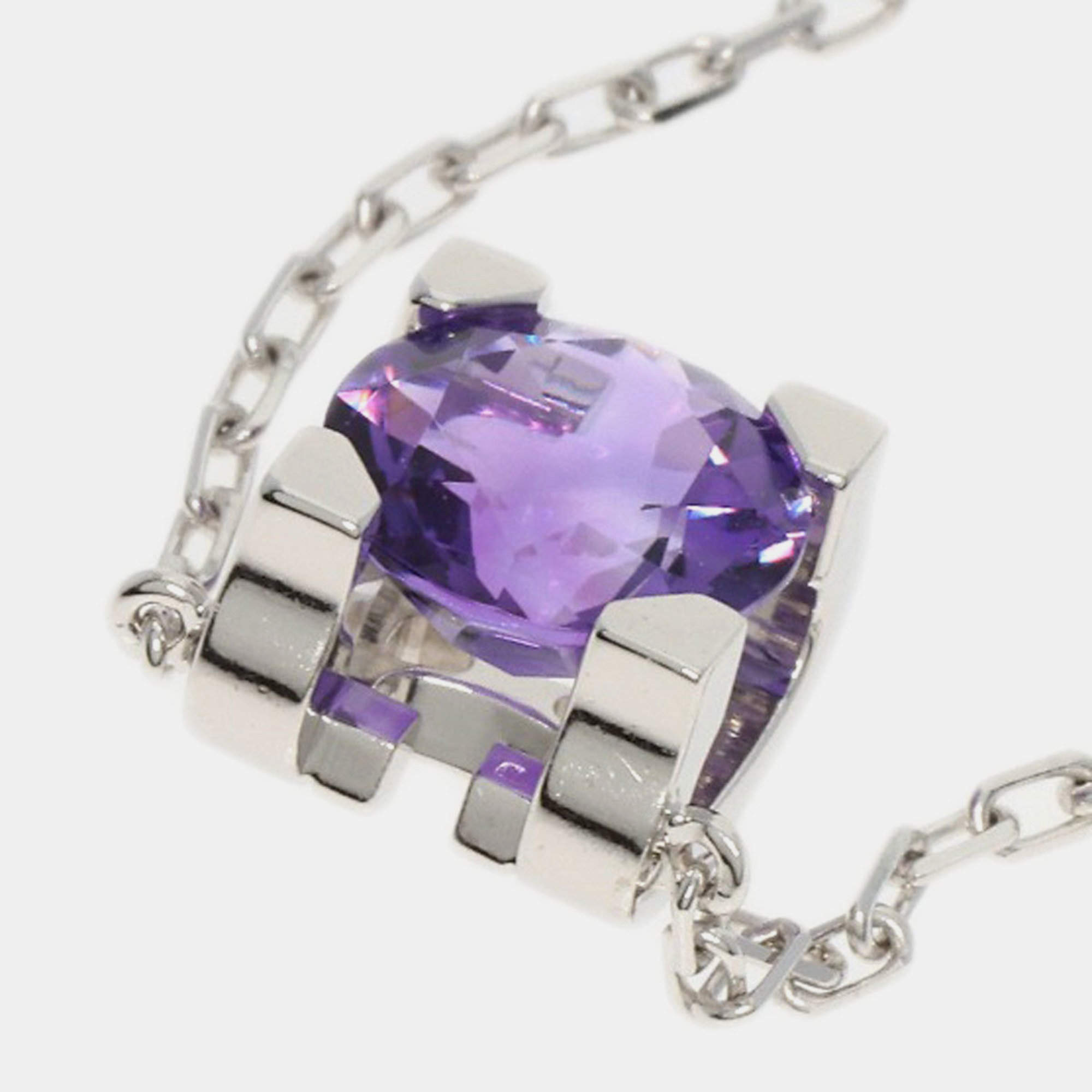 Cartier C De Cartier 18K White Gold Amethyst Necklace Cartier TLC