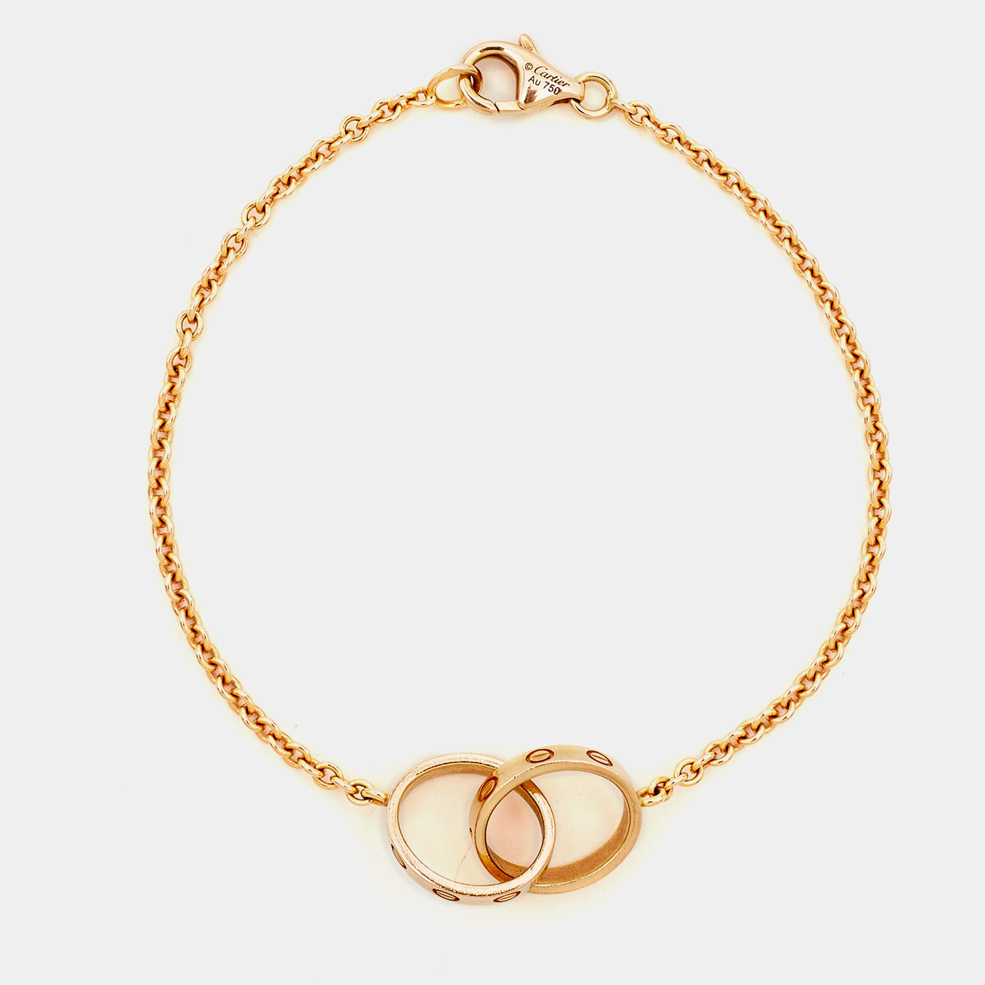 Cartier Love Interlocking Loops 18k Rose Gold Bracelet