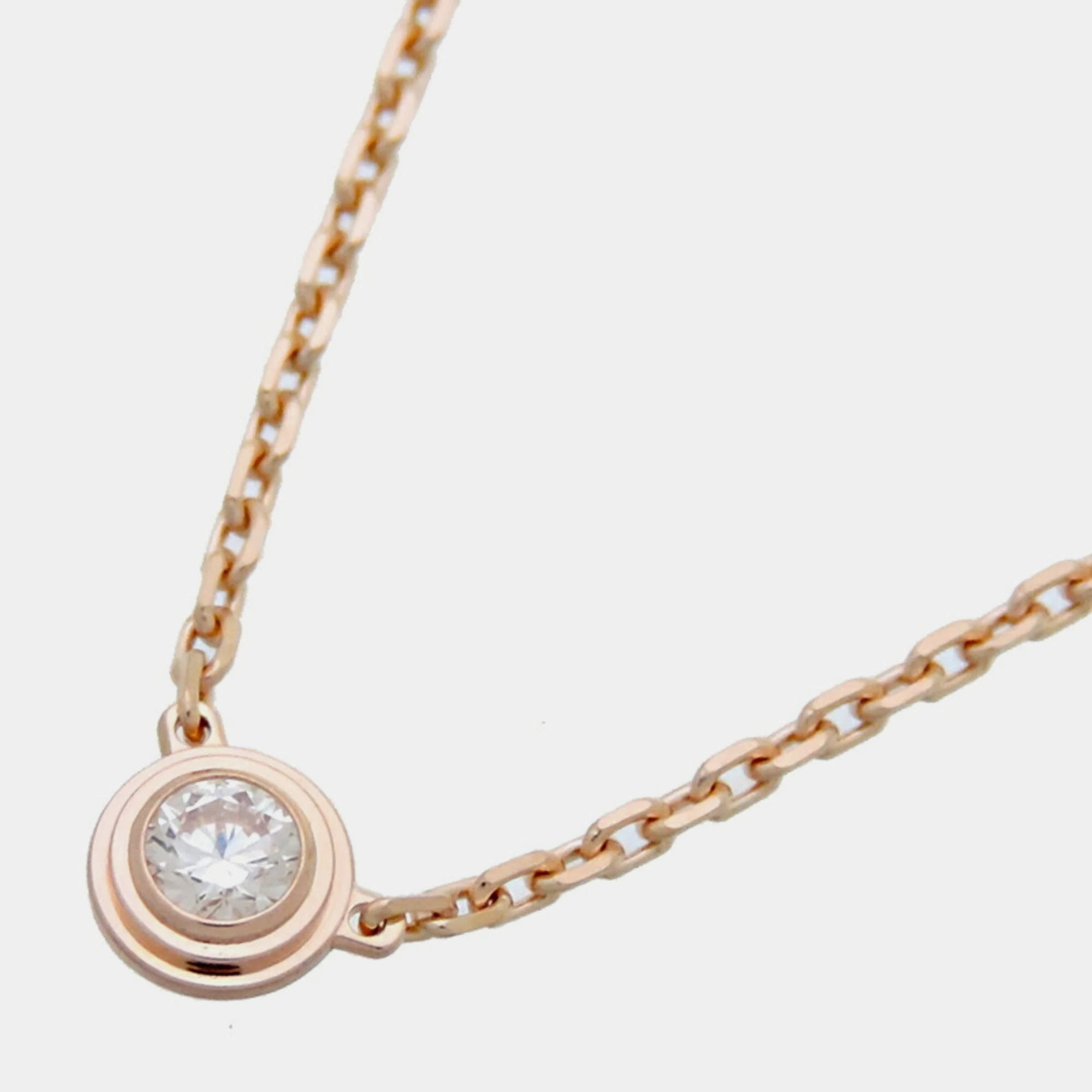 Cartier Cartier D'Amour Pendant Necklace 18K Rose Gold with Diamond XS at  1stDibs | cartier d'amour necklace xs, cartier d'amour necklace size  comparison, cartier d'amour necklace rose gold