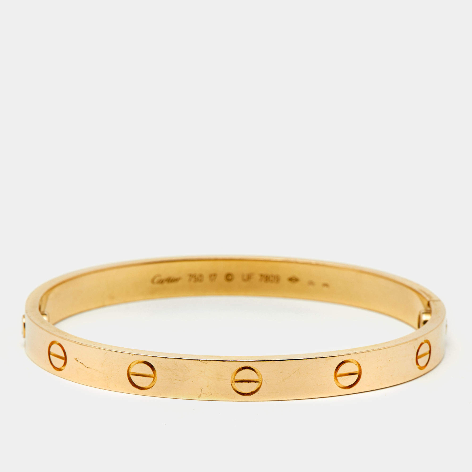 Cartier Love 18K Yellow Gold Bracelet 17