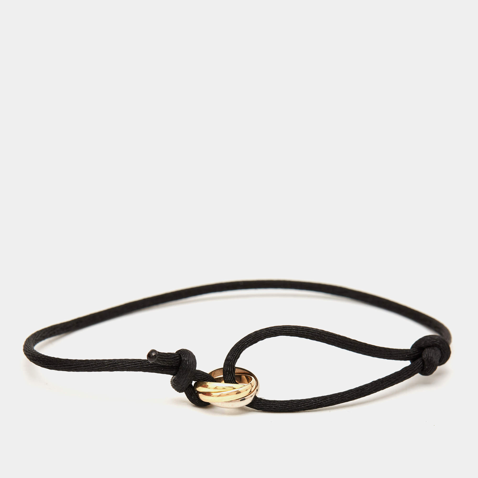 مملوكة مسبقًا Cartier Trinity 18k Three Tone Gold Adjustable Cord Bracelet