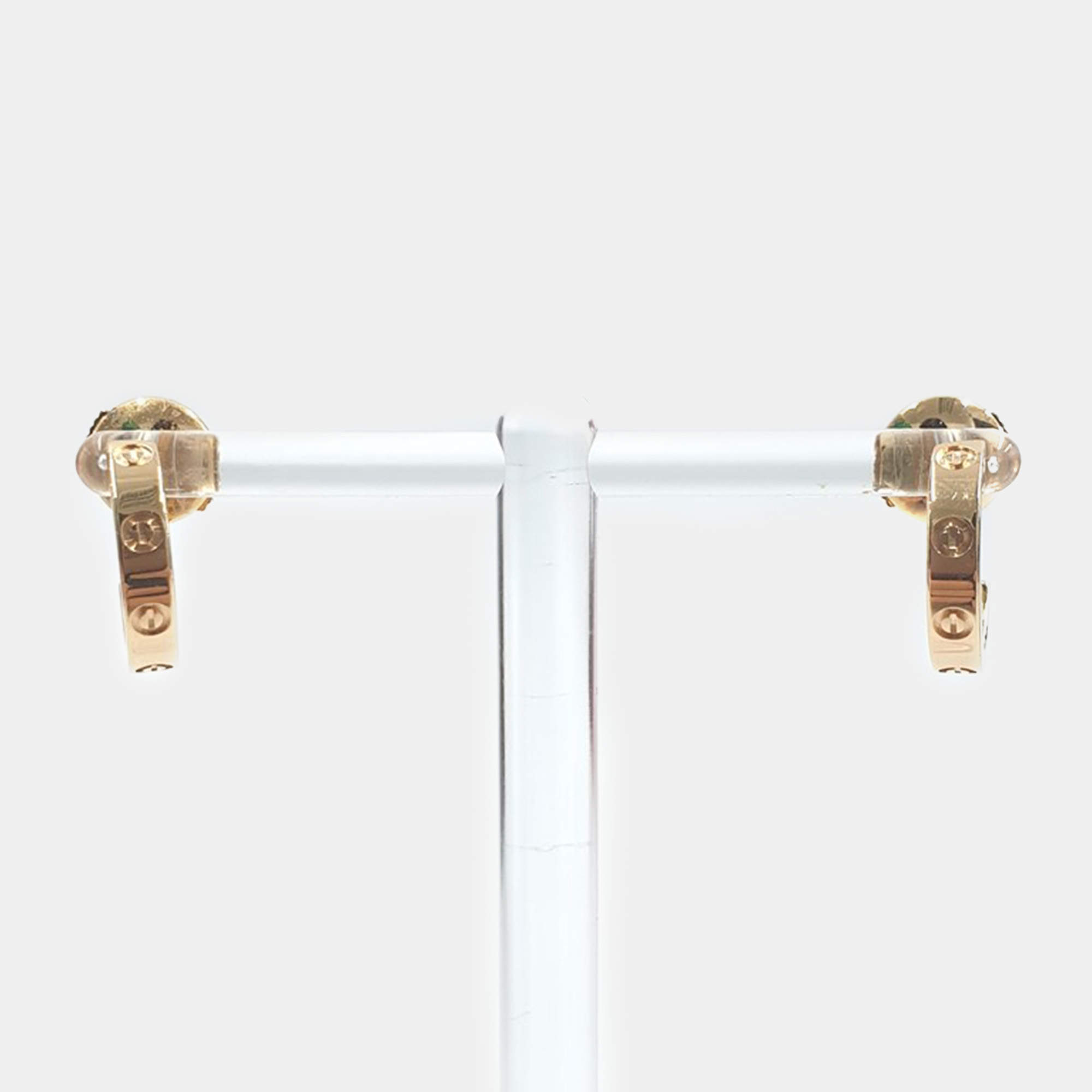 Pre Owned Cartier 18K Rose Gold Love Hoop Earrings