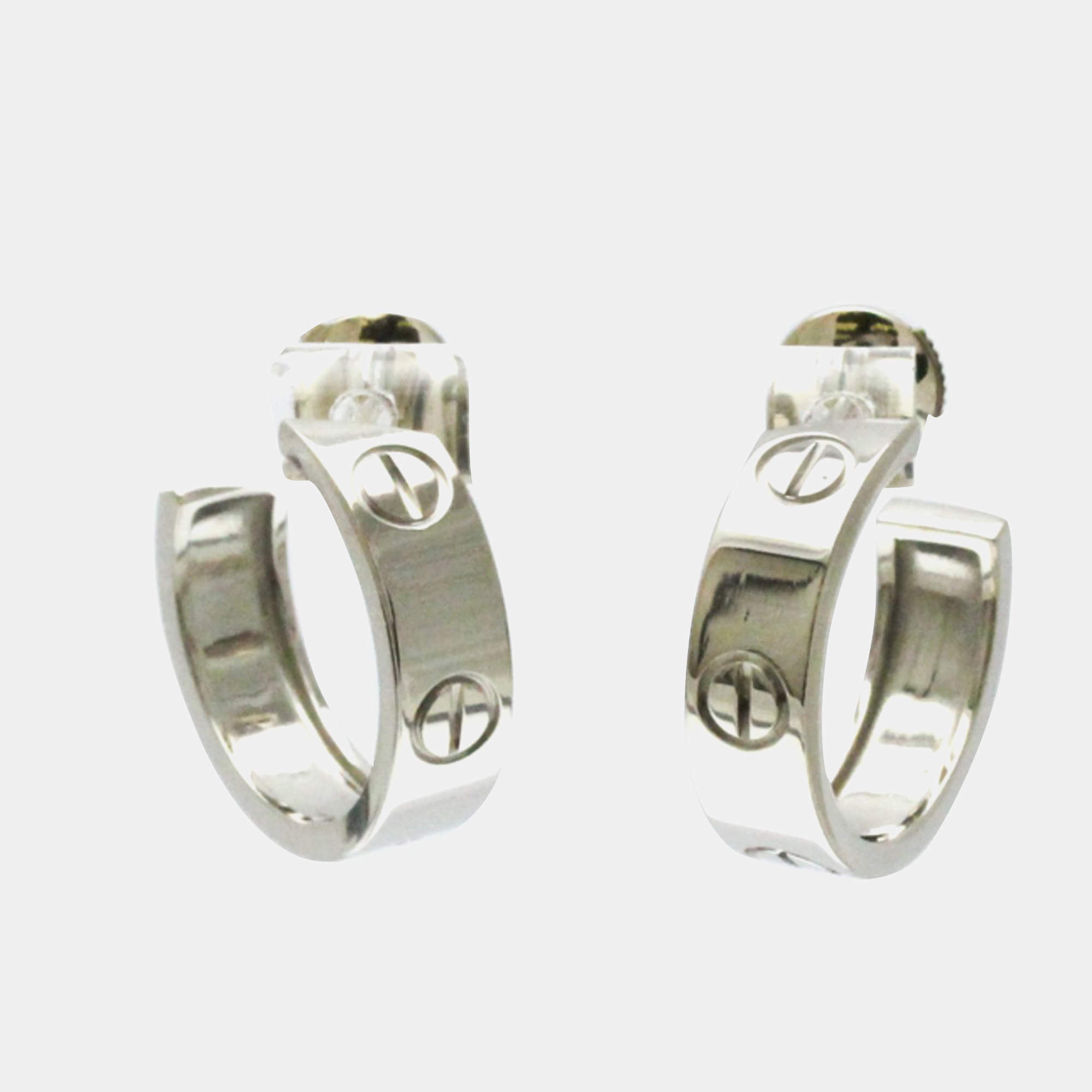 Cartier love earrings white gold hotsell