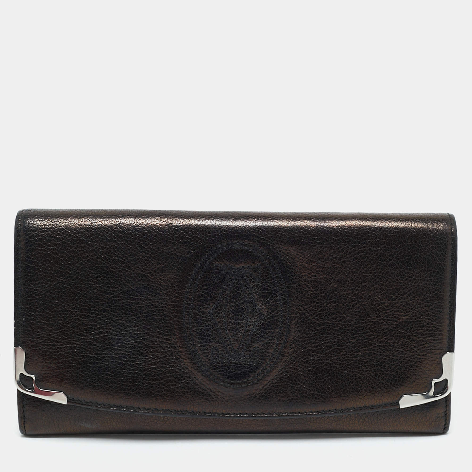 Cartier Black Leather Marcello de Cartier Flap Wallet