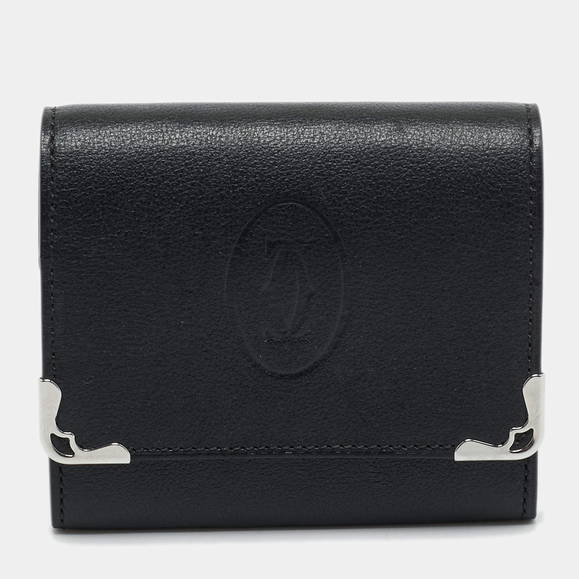 Cartier Black Leather Must de Cartier Small Multiple Wallet