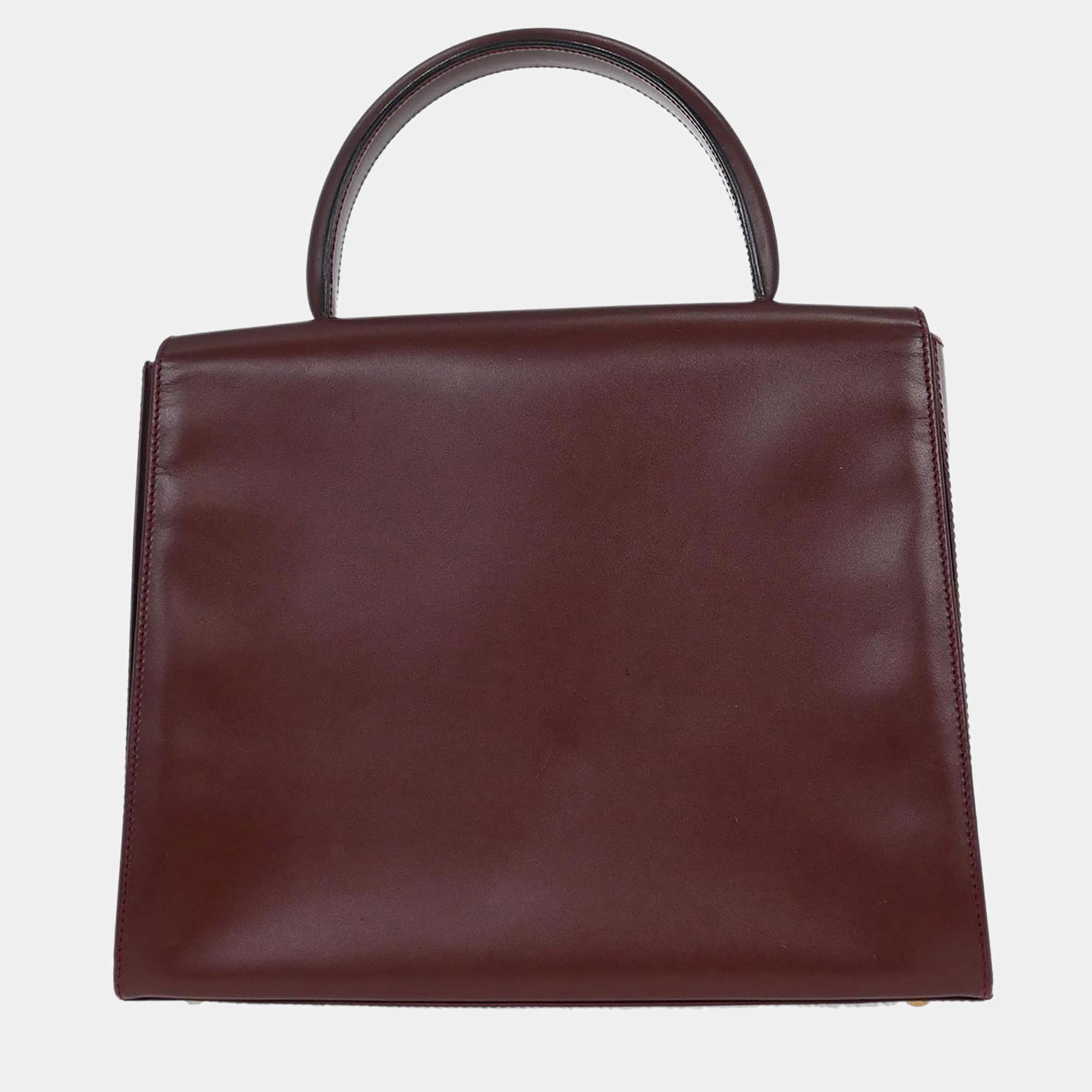 Cartier Brown Leather Large Marcello de Cartier Bag Cartier | TLC US