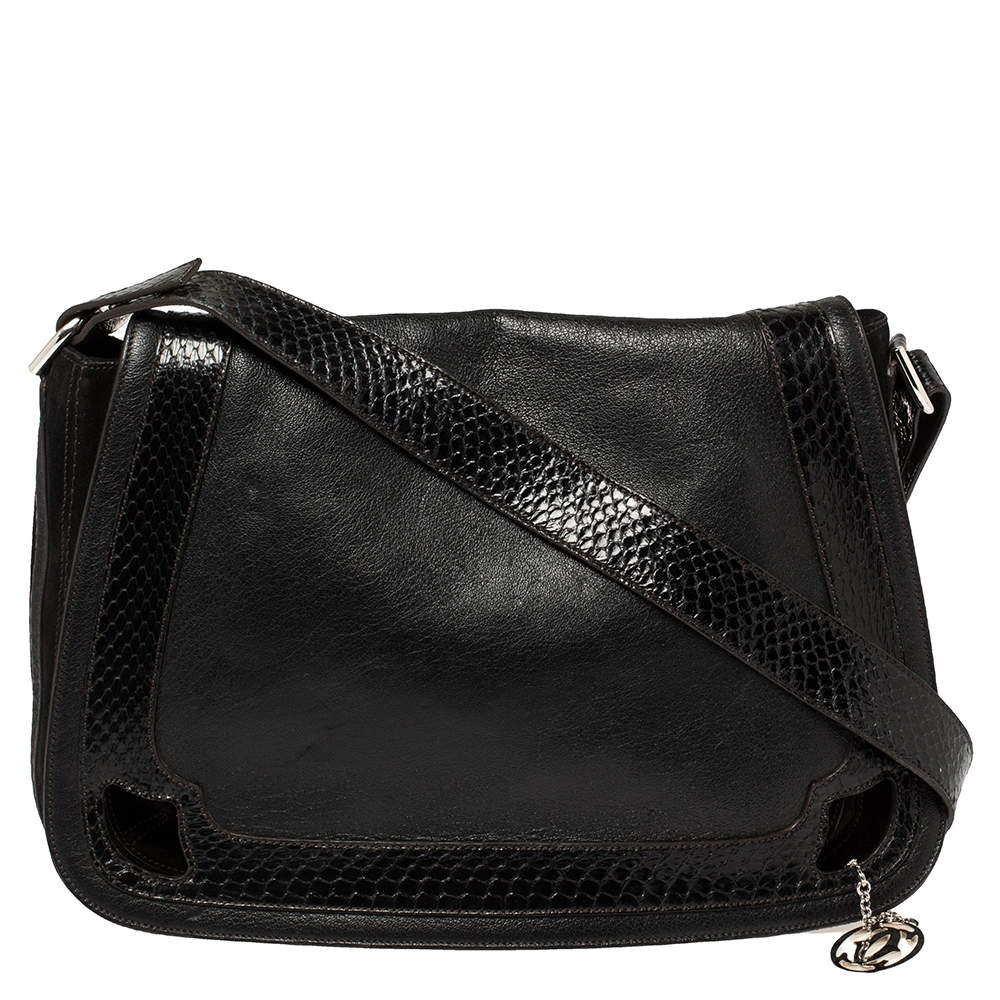 Cartier Python and Leather Marcello Messenger 
