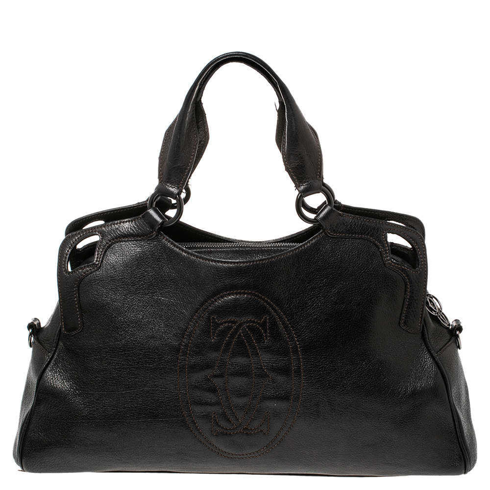 مملوكة مسبقًا حقيبة كارتييه ماسيلو دو كارتييه جلد بني داكن صغيرة