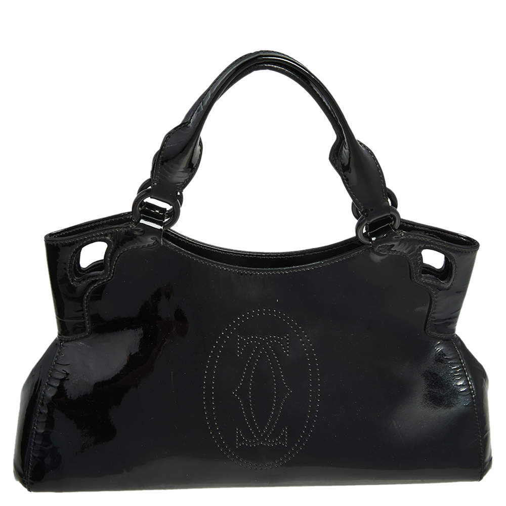 Cartier Black Patent Leather Marcello de Cartier Bag