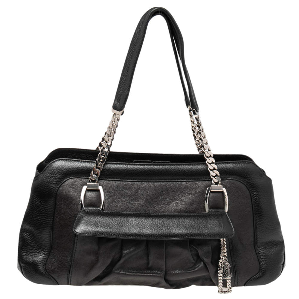 مملوكة مسبقًا Cartier Black Leather La Dona Shoulder Bag