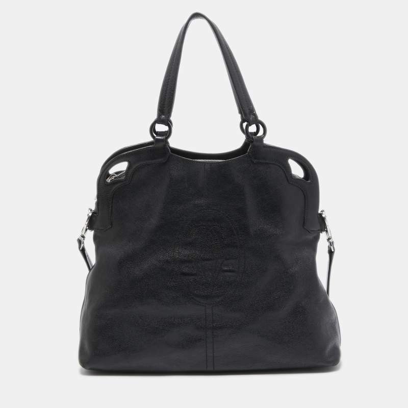 Pre Owned Cartier Black Leather Large Marcello de Cartier Satchel