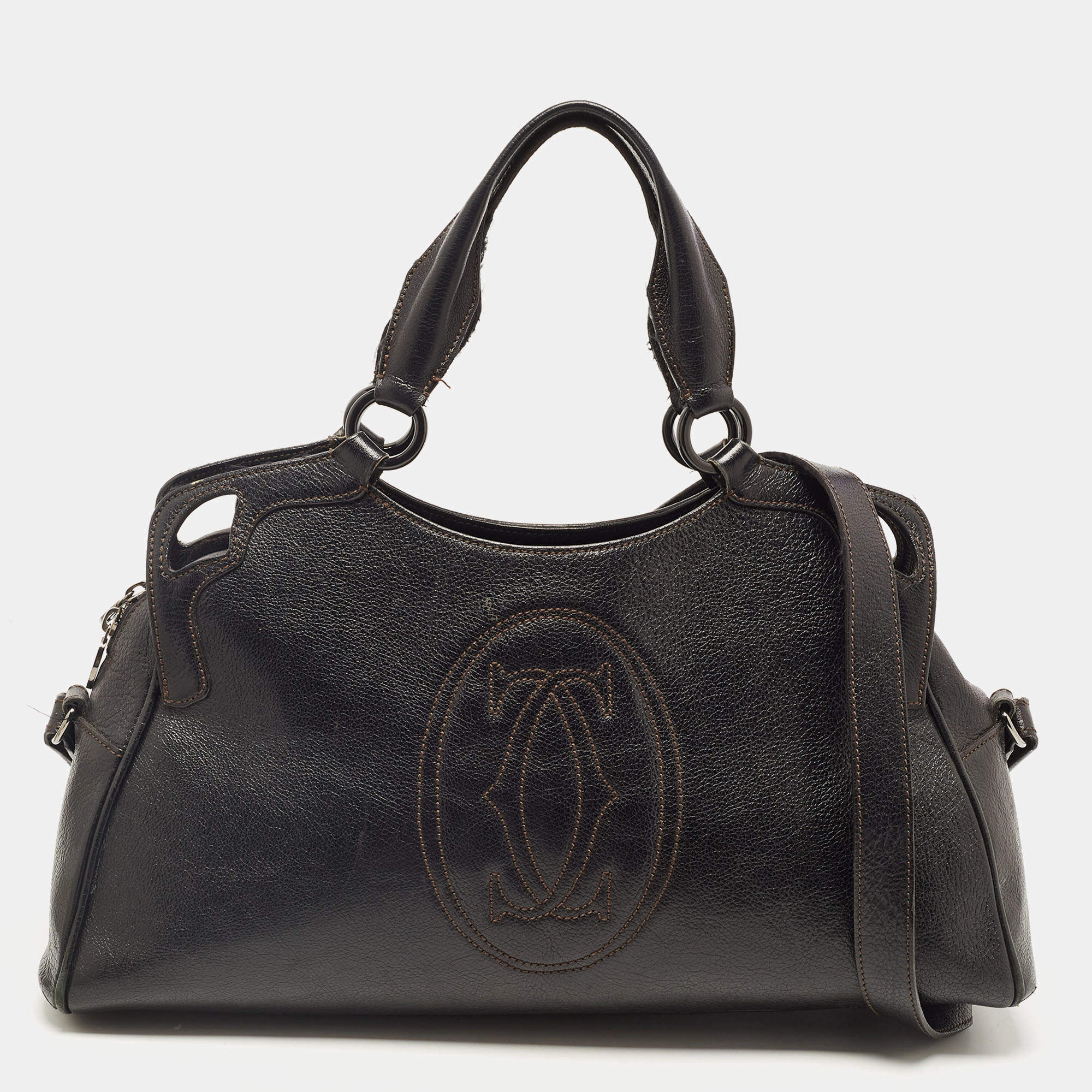 Cartier Black Leather Small Marcello de Cartier Bag
