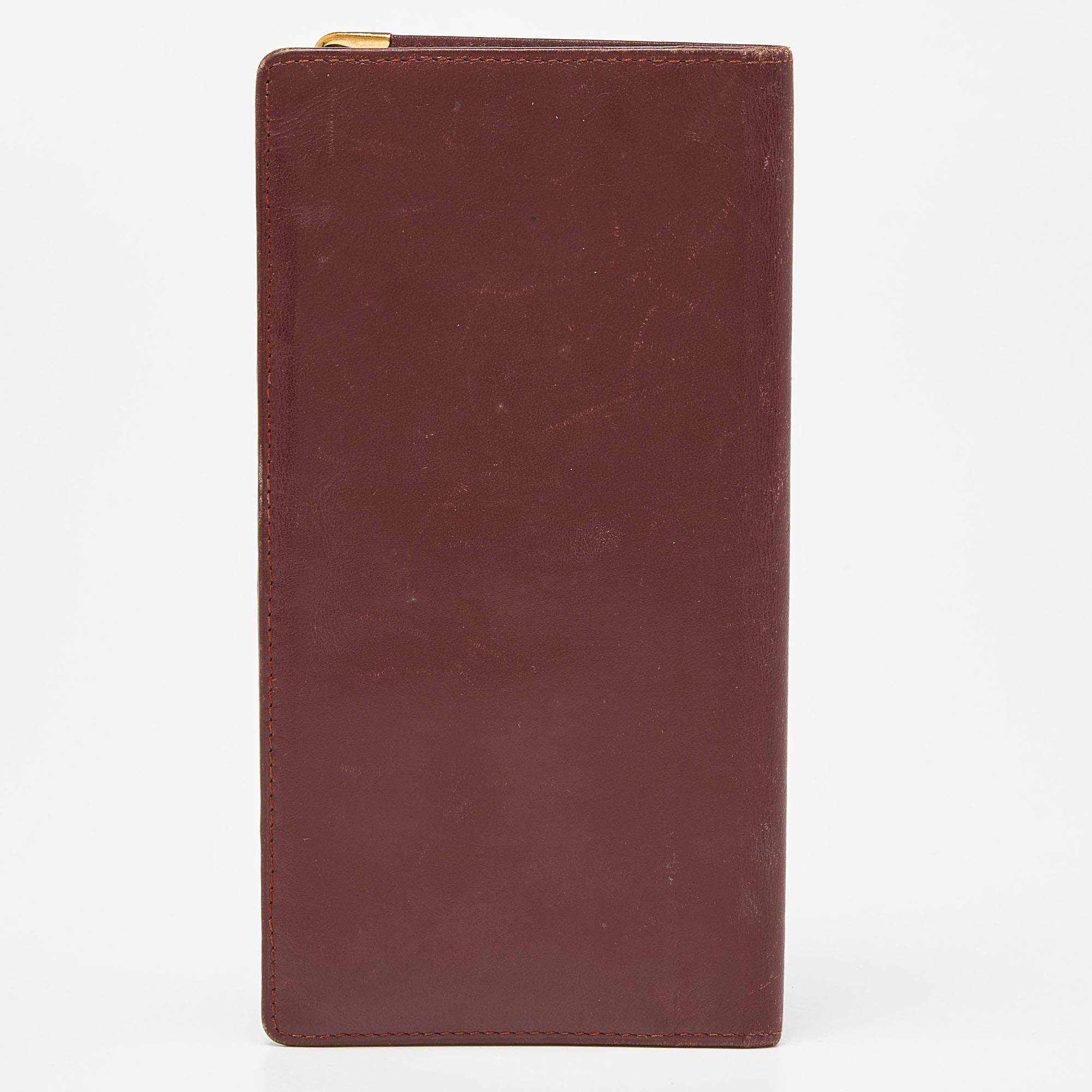 Leather card wallet Louis Vuitton Burgundy in Leather - 35559398