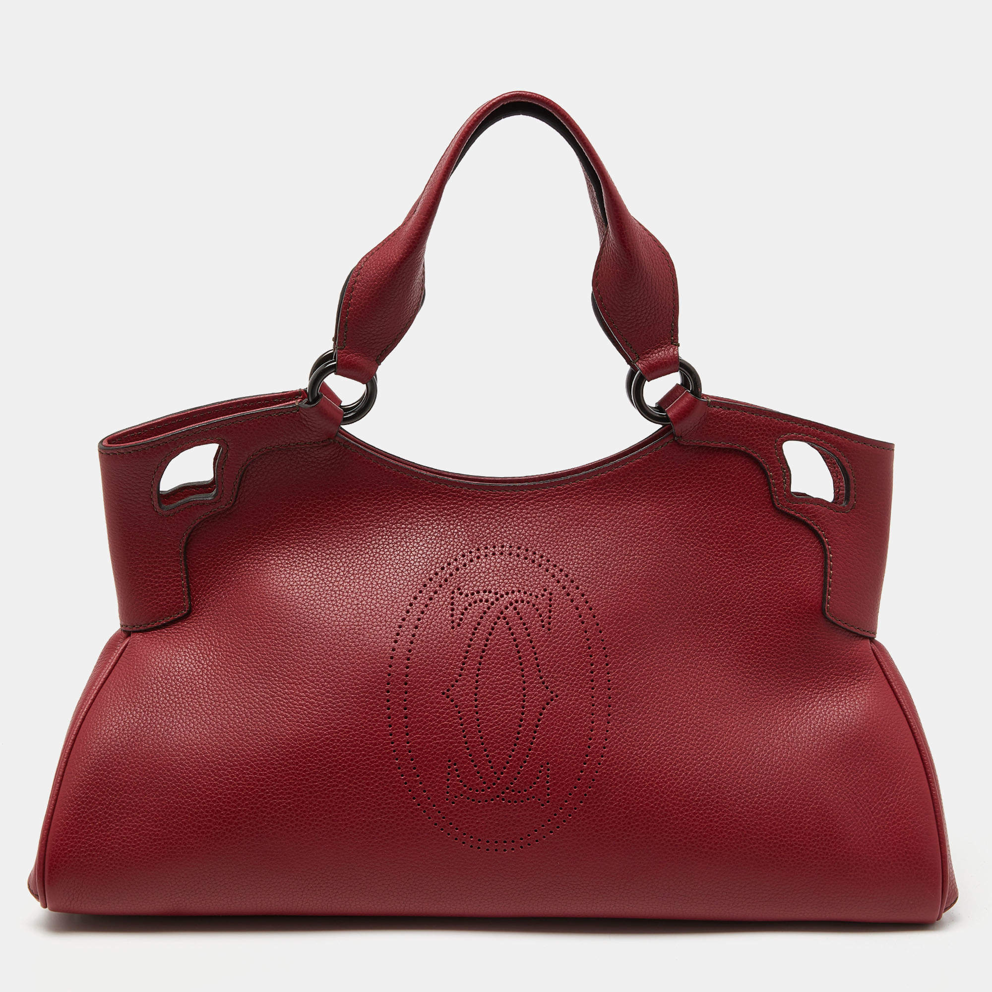 Cartier Red Leather Medium Marcello de Cartier Bag