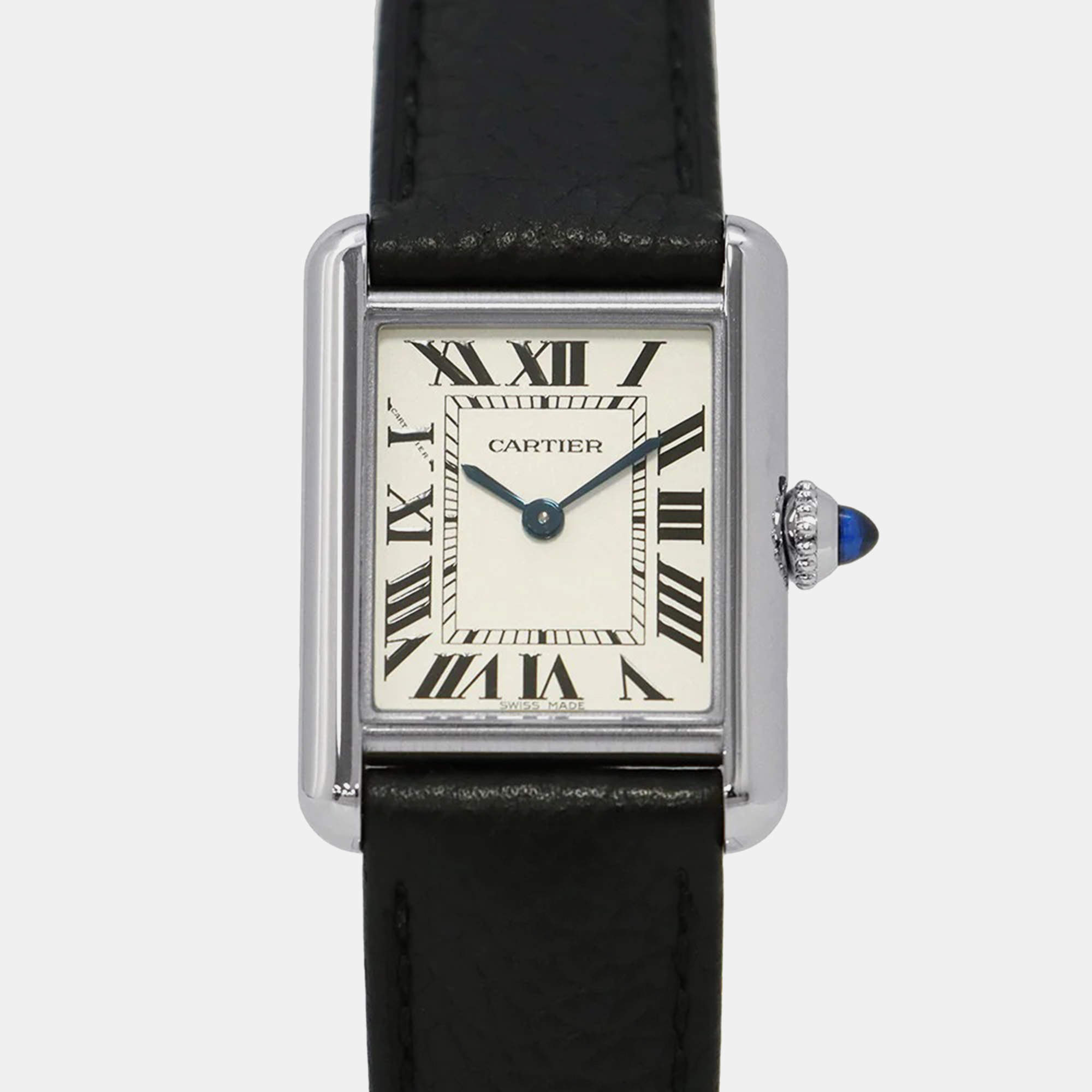 Cartier Tank WSTA0042 Quartz Silver Stainless Steel Women's Wristwatch 22 mm