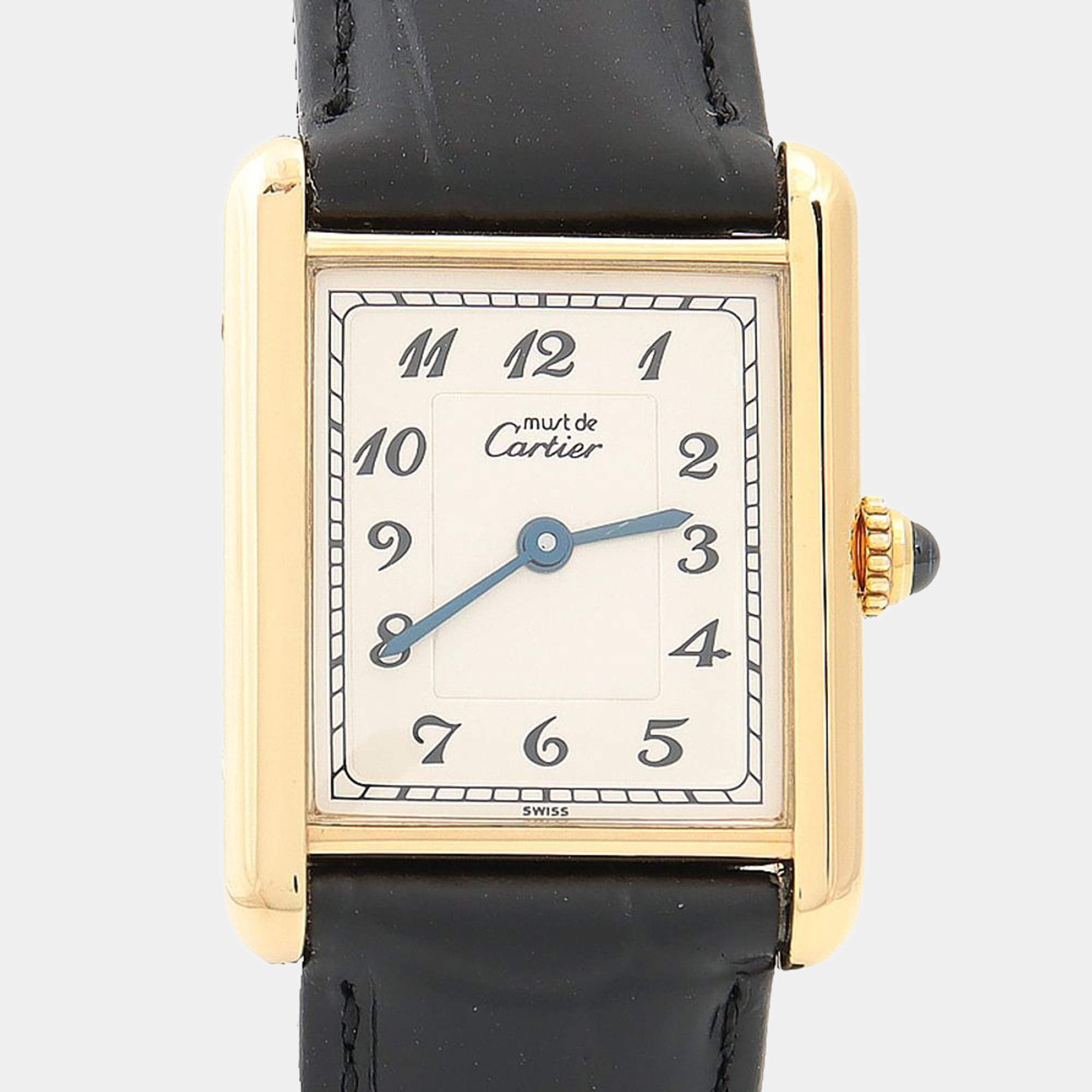 Pre Owned Cartier Tank Must Quartz Silver Women's Wristwatch 23 mm
