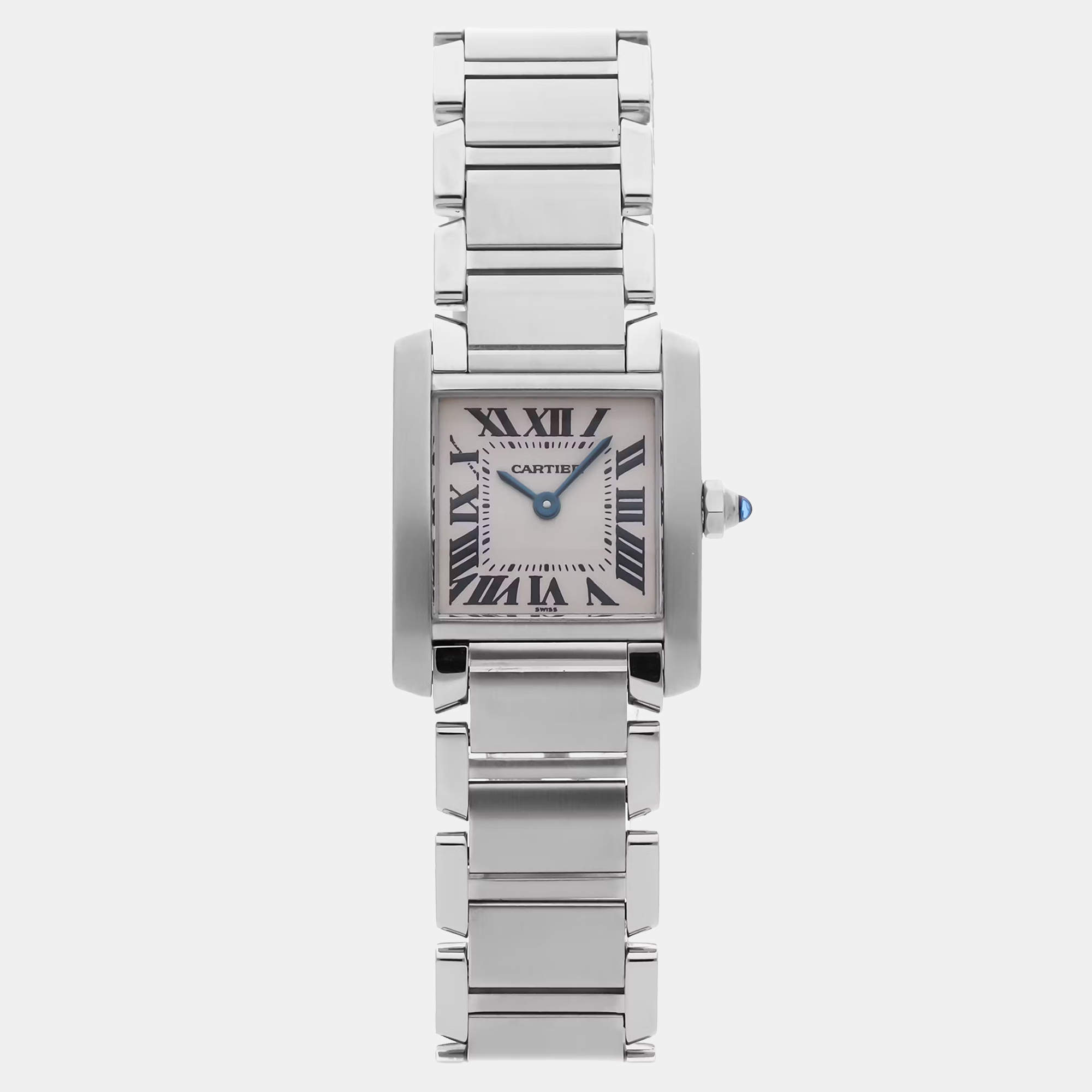 Pre Owned Pre-Owned Cartier Tank Francaise Small Model W51008Q3 Quartz  Women Watch 25  mm x 20 mm