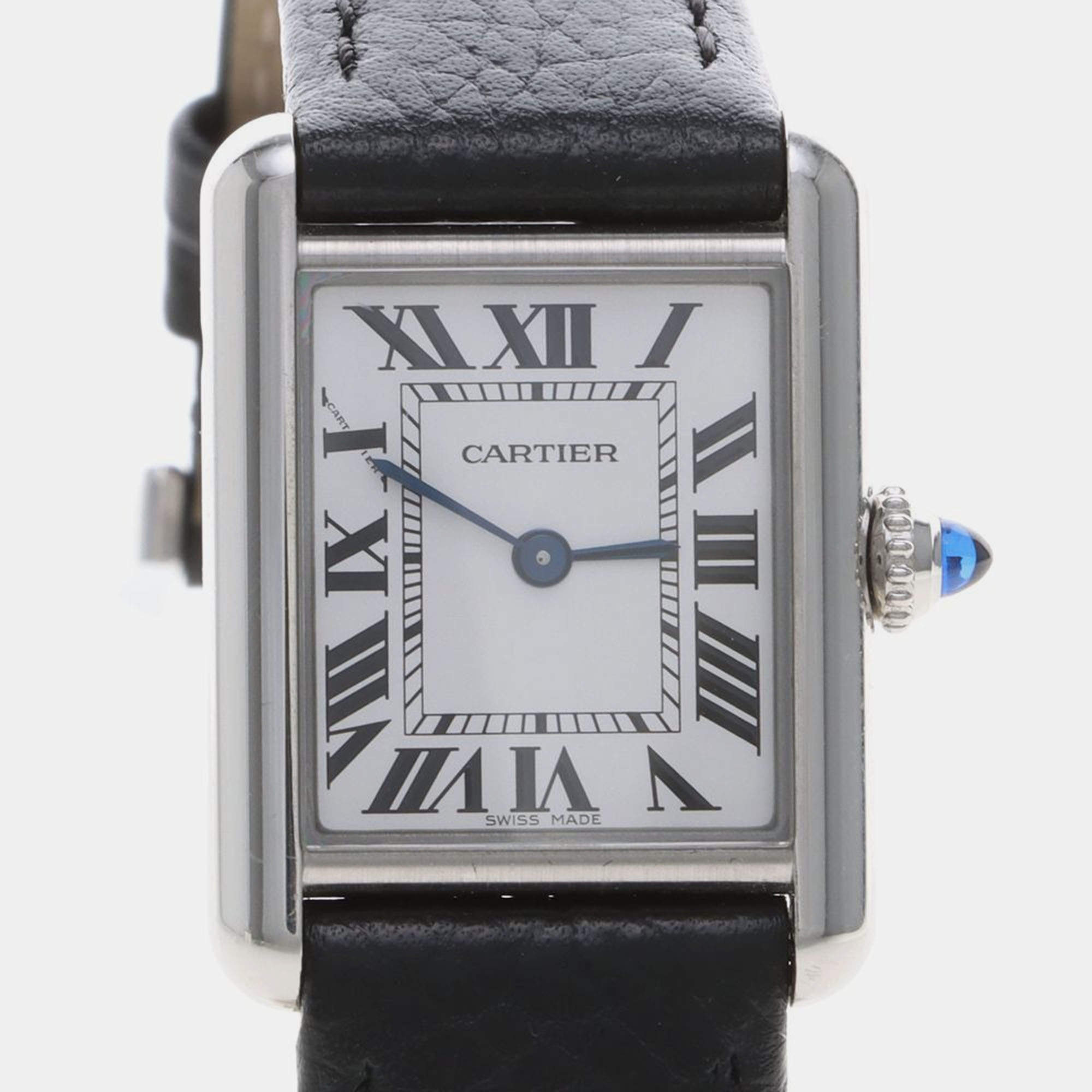 Pre Owned Cartier Tank Must WSTA0042 Quartz Stainless Steel Women's Wristwatch 22 mm