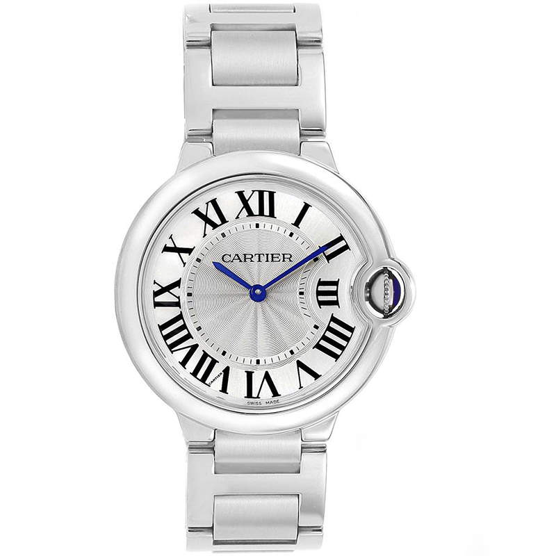 Cartier Silver Stainless Steel Ballon Bleu W69011Z4  Women's Wristwatch 36.6MM
