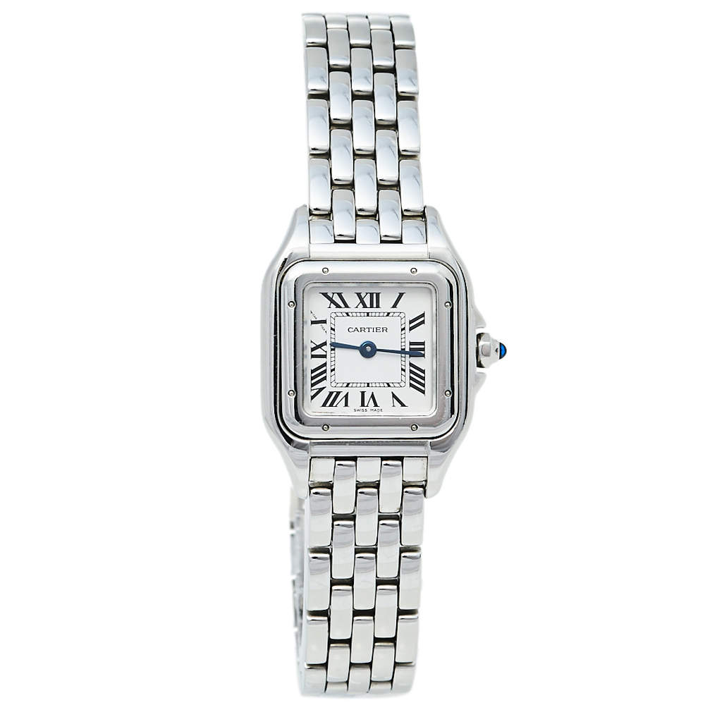 Cartier Silver Stainless Steel Panthere De Cartier CRWSPN0006 Women's Wristwatch 22 mm