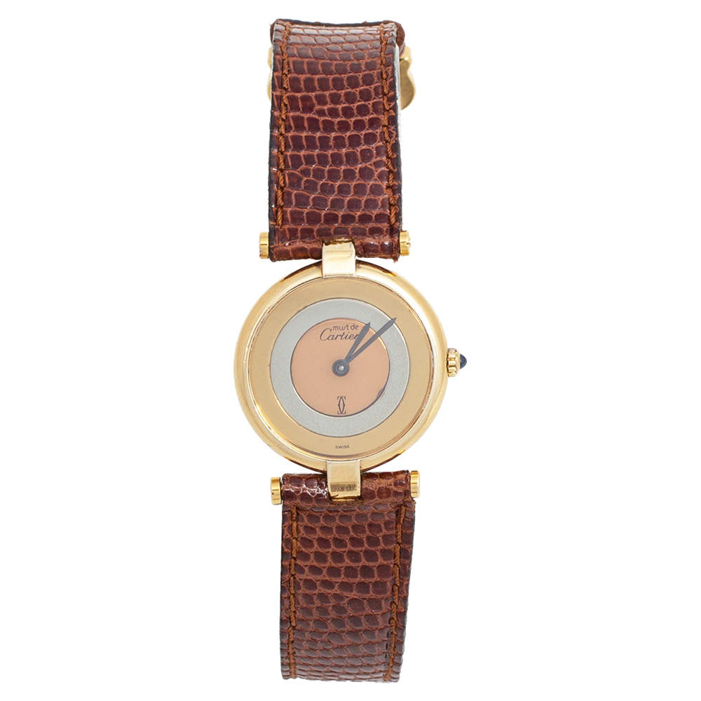Cartier Tri Color Vermiel Must De Cartier 086942 Women's Wristwatch 24 mm