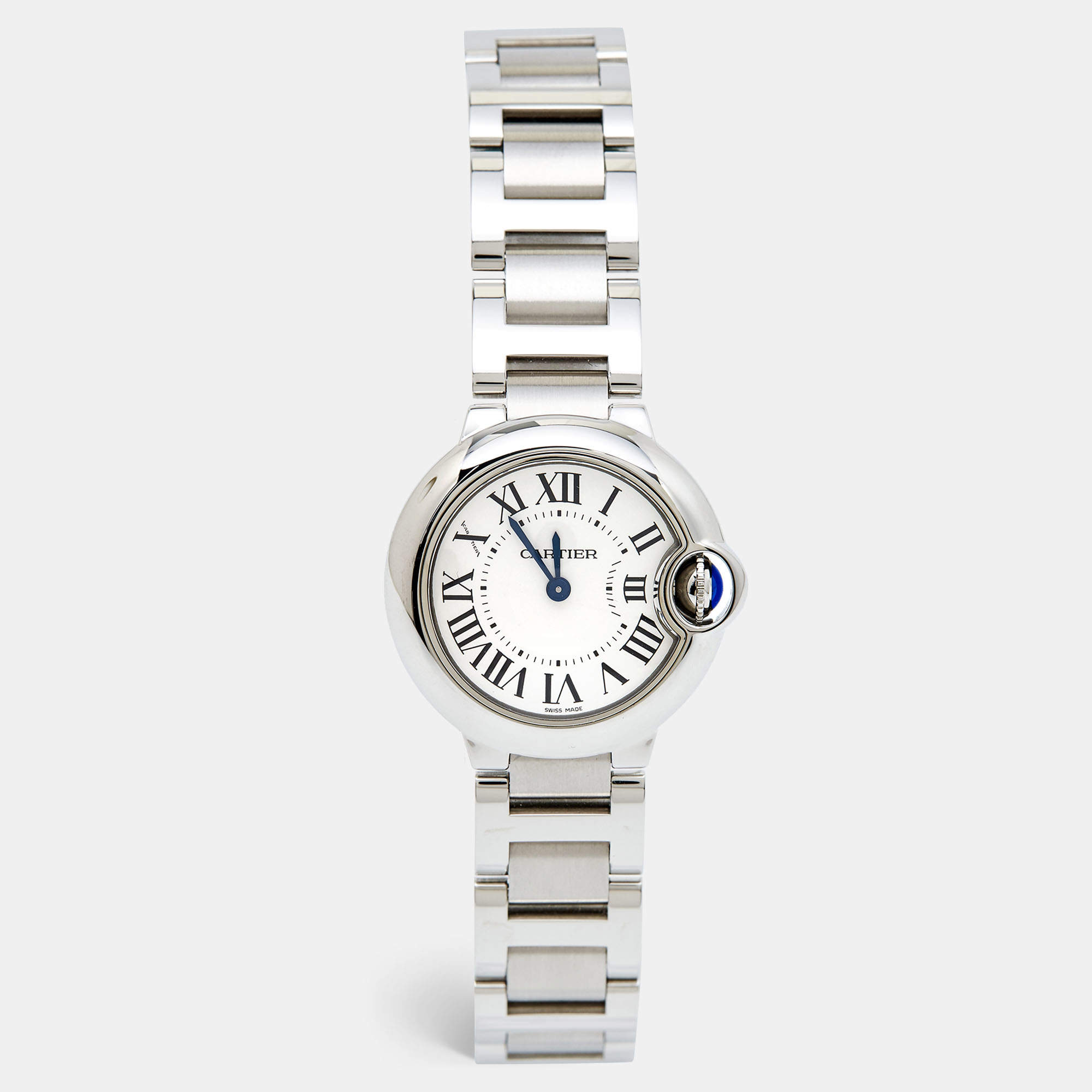 Pre Owned Carier Silver Stainless Steel Ballon Bleu W69010Z4 Women's Wristwatch 28 mm