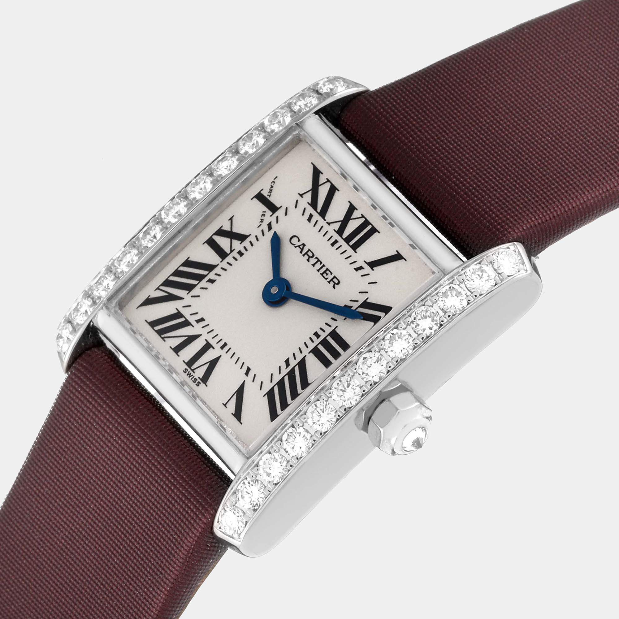 CARTIER Tank Francaise Lady's Watch w/ 25 Diamonds