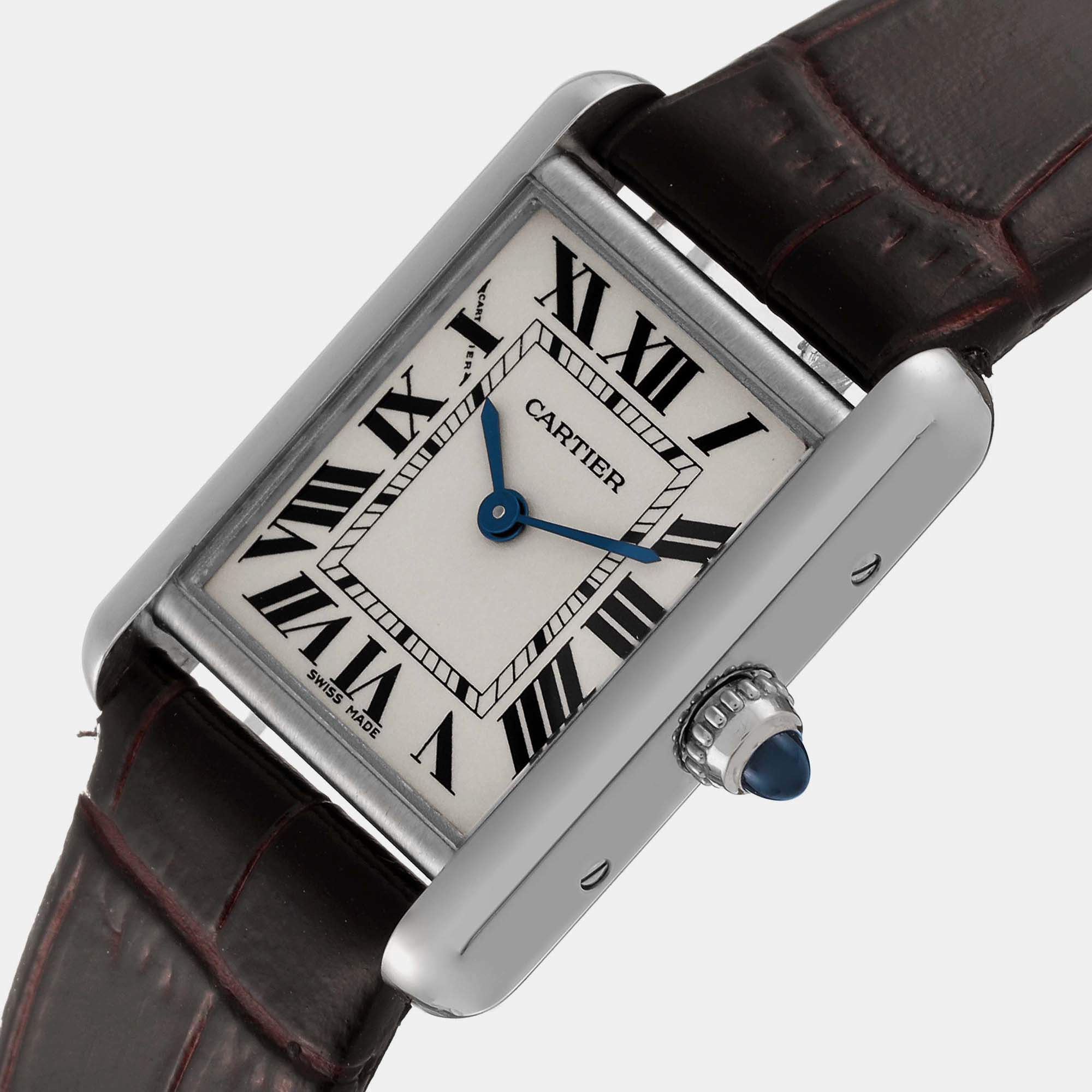 Cartier tank louis online white gold