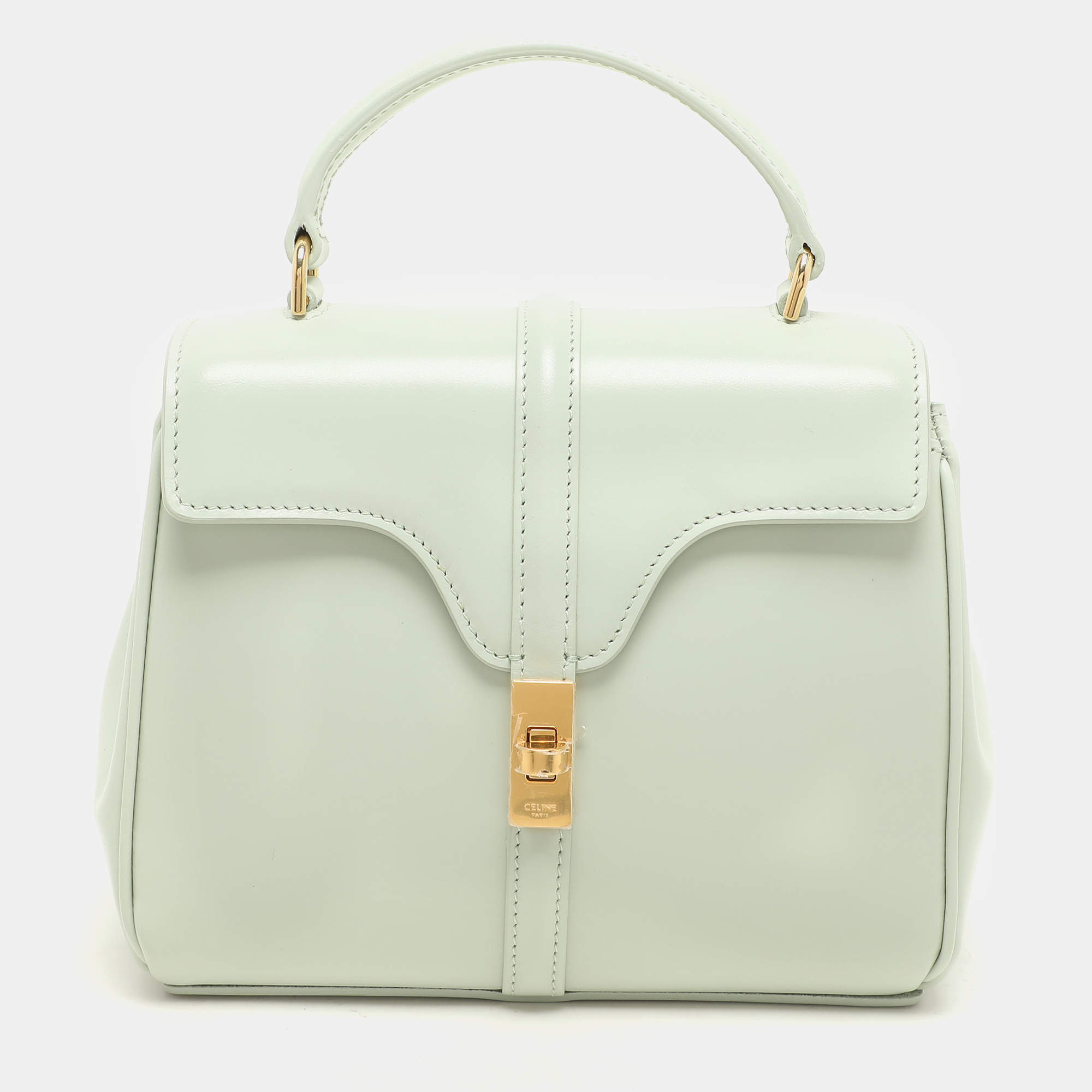 Celine Jade Leather Mini 16 Top Handle Bag