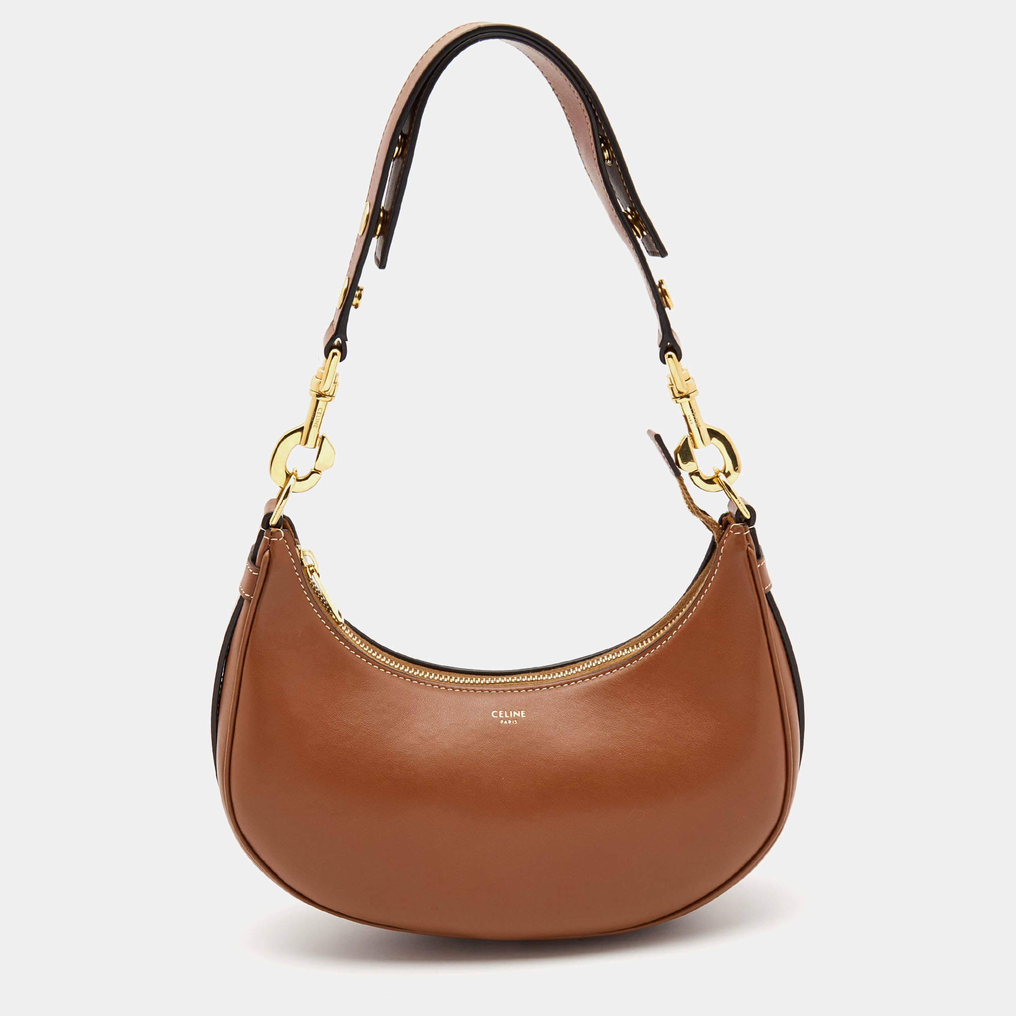 Celine Brown Leather Ava Hobo