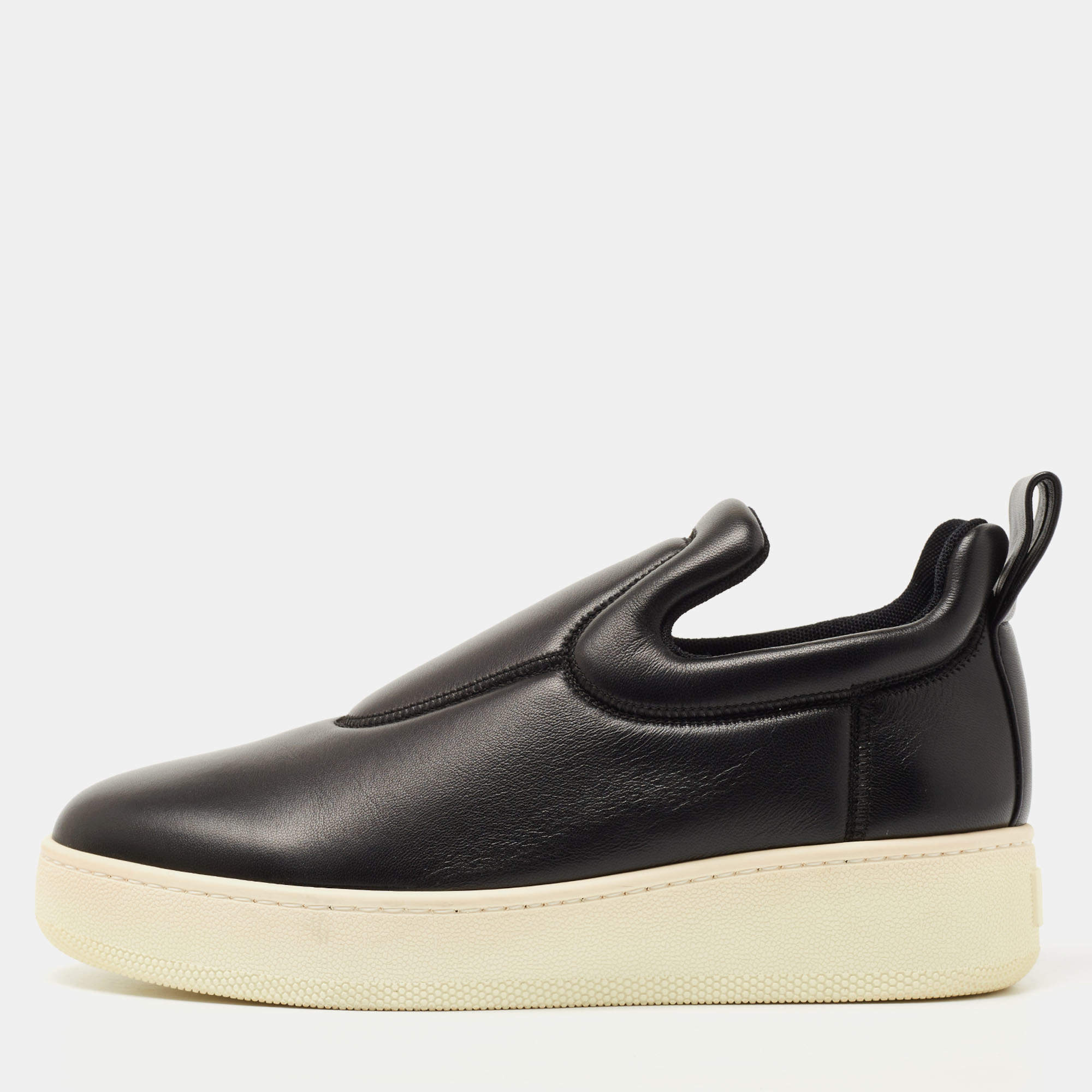 Celine Black Leather Slip On Sneakers Size 39
