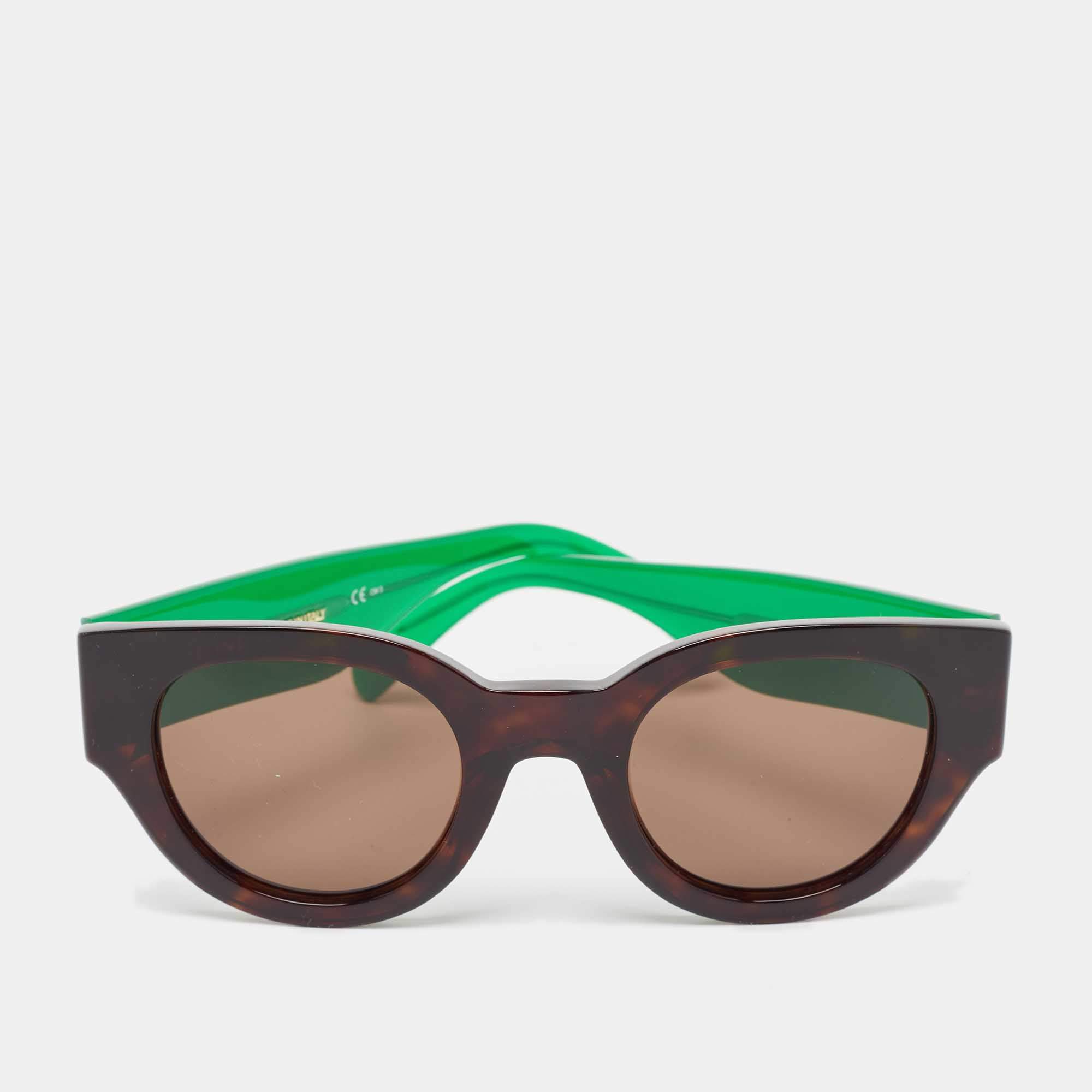 Celine Brown/Green SMU 04Z Square Sunglasses