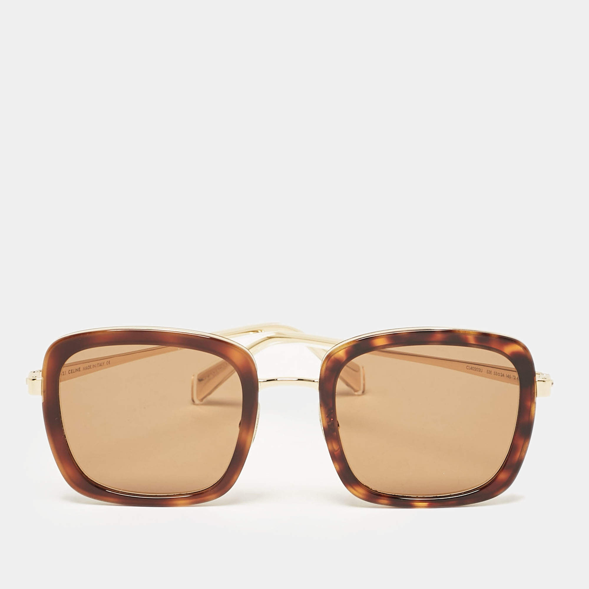 Celine Tortoise Brown/Gold CL40202U Square Sunglasses