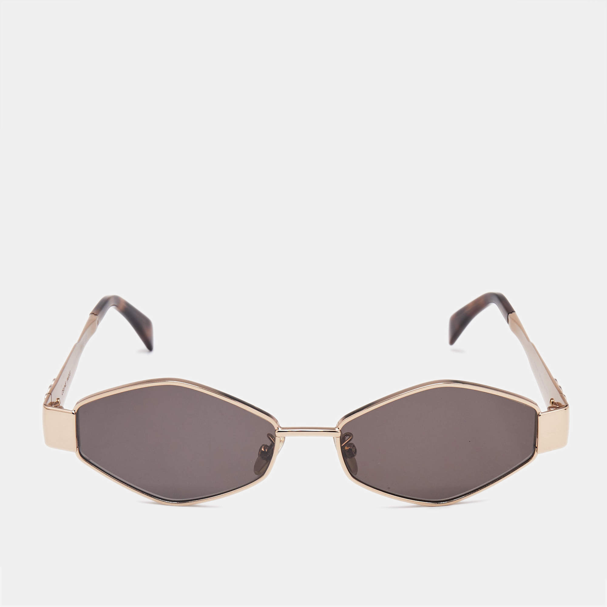 Pre Owned Celine Grey/Gold CL40254U Triomphe Geometric Sunglasses