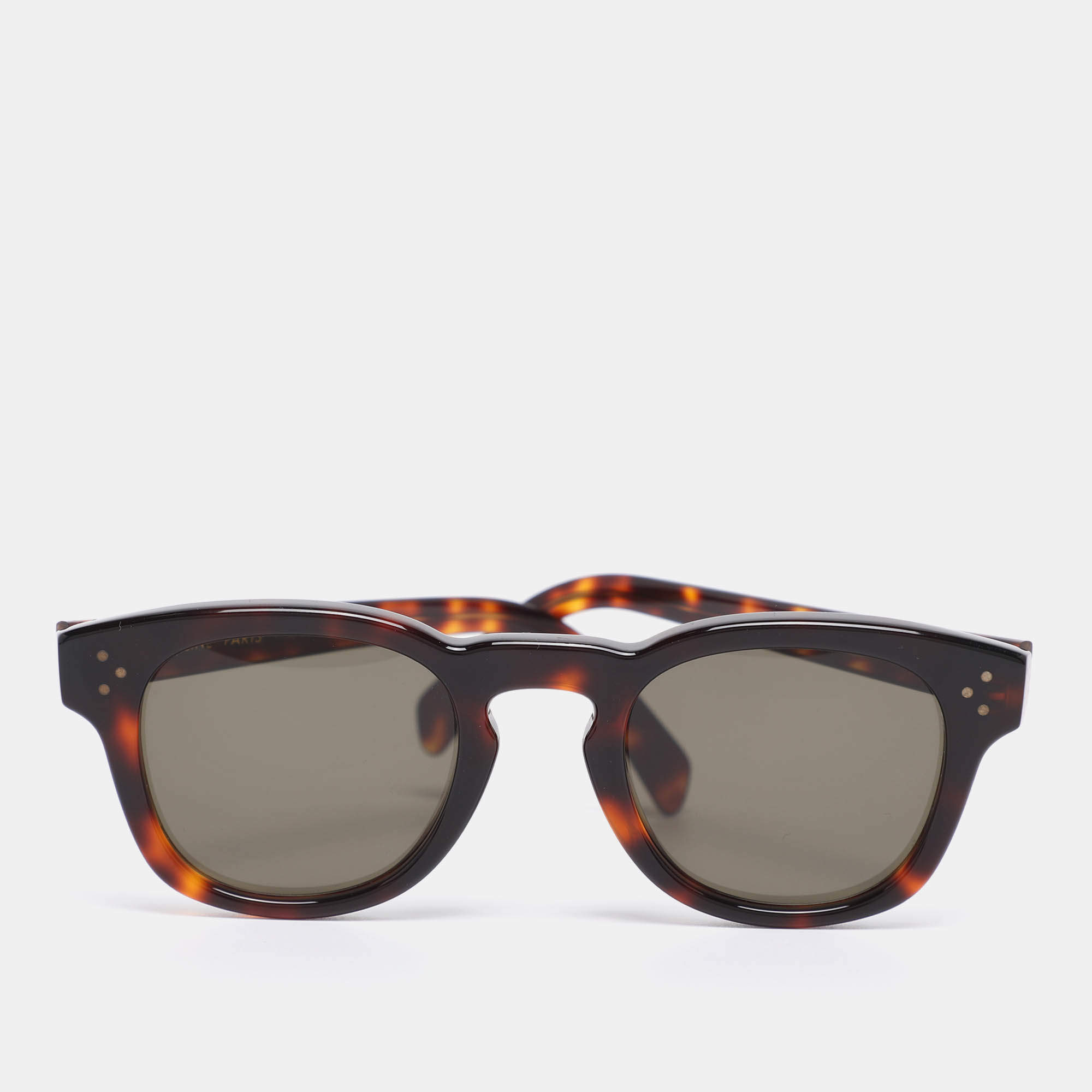 Pre Owned Celine Dark Brown/Black Tortoise CL402331 Sunglasses