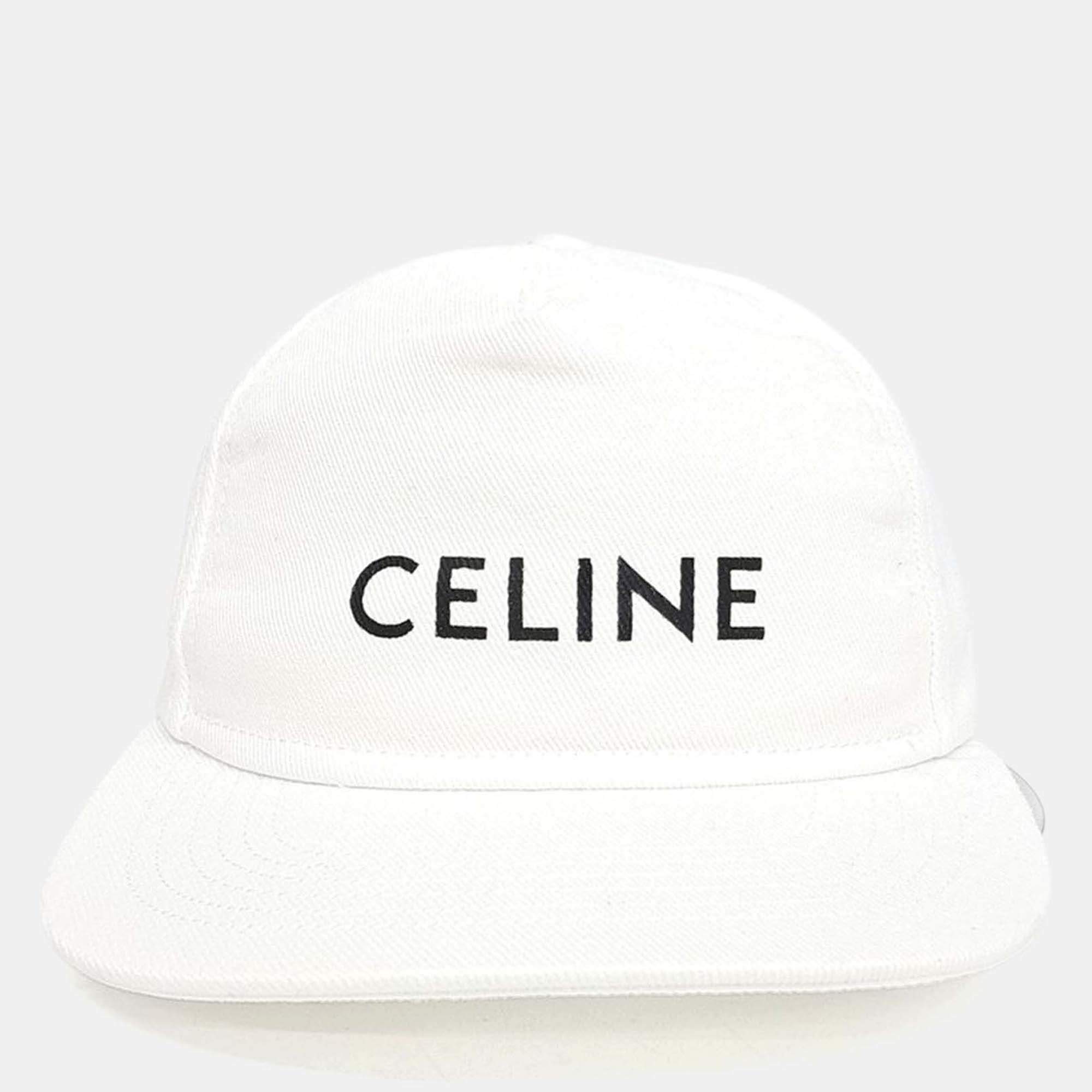 Pre Owned Celine White snapback Hat