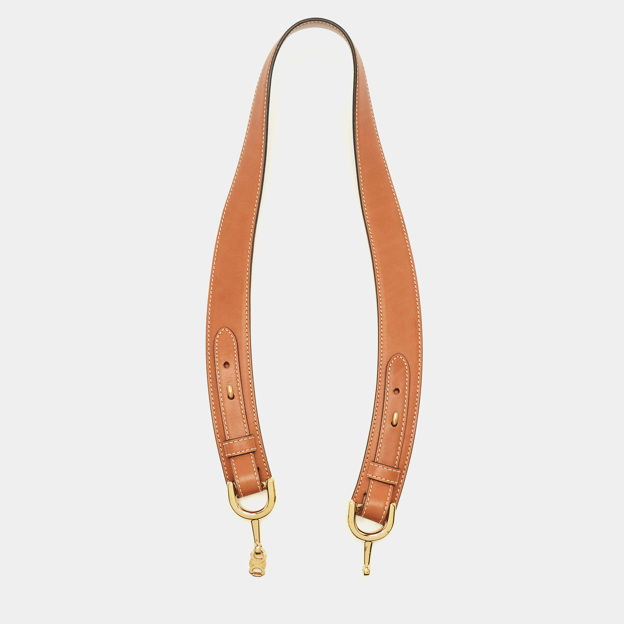 Pre Owned Celine Horse Bit 75 CM Waist Belt Brown Leather