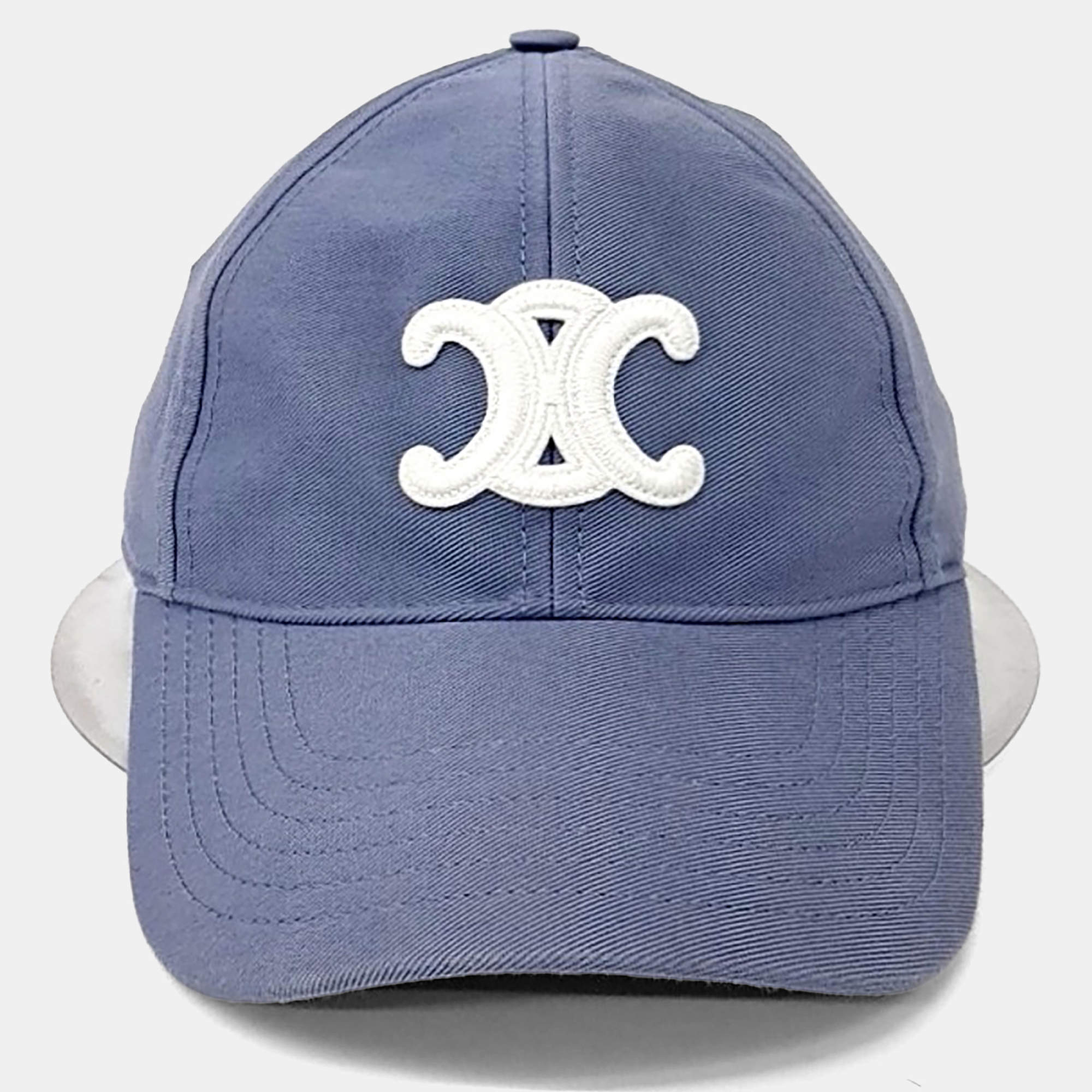 Pre Owned Celine Cotton Blue Triumph Cap