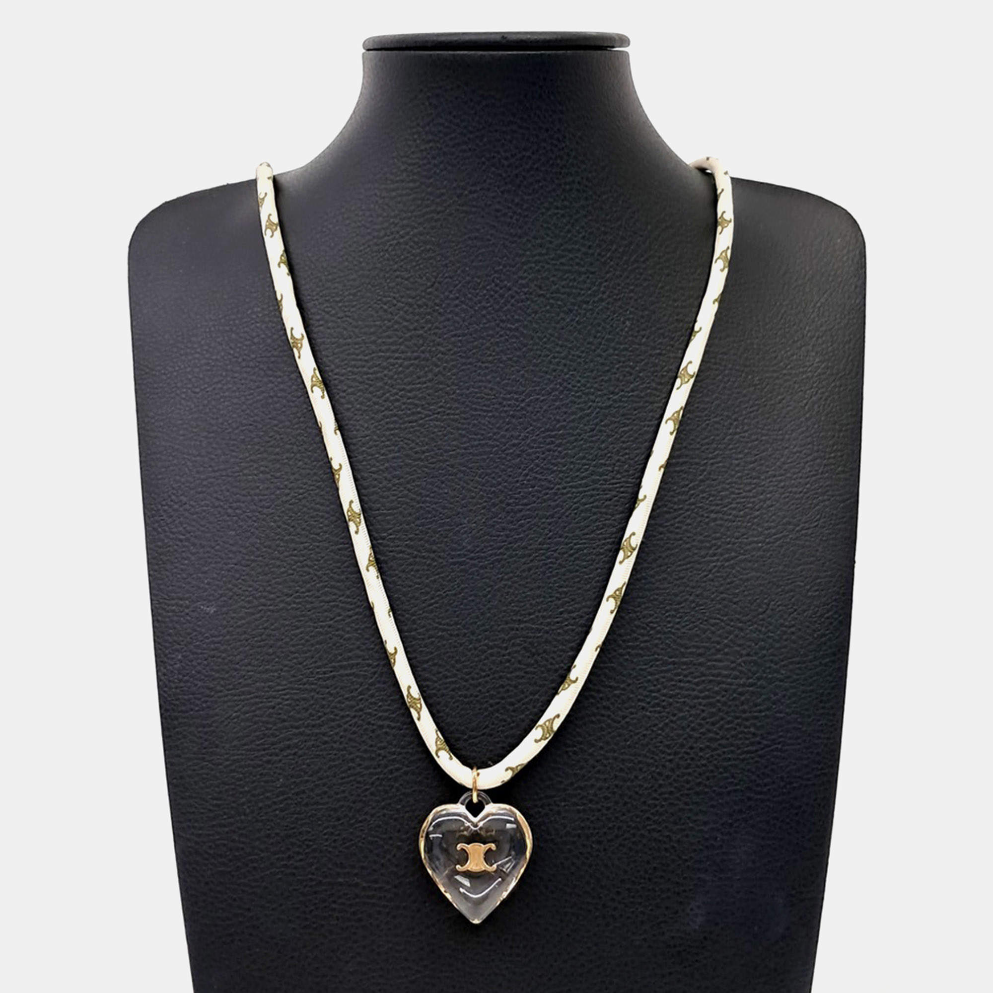 Pre Owned Celine Triomphe Heart Necklace