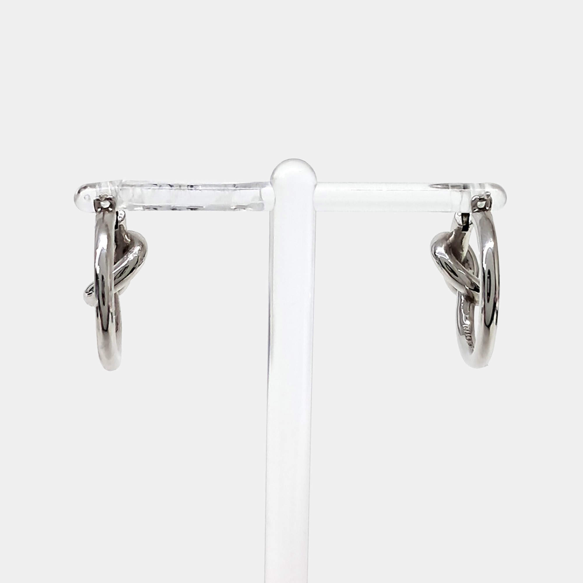 Pre Owned Celine Small Knot Hoop Earrings