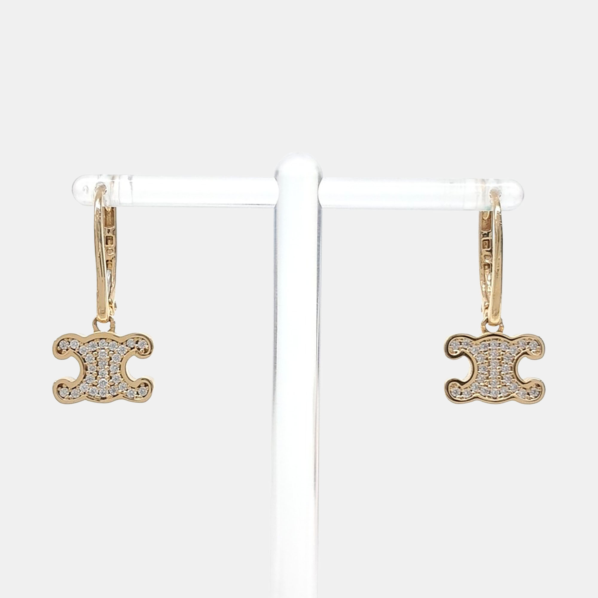 Pre Owned Celine Triumph Rhinestone Earrings