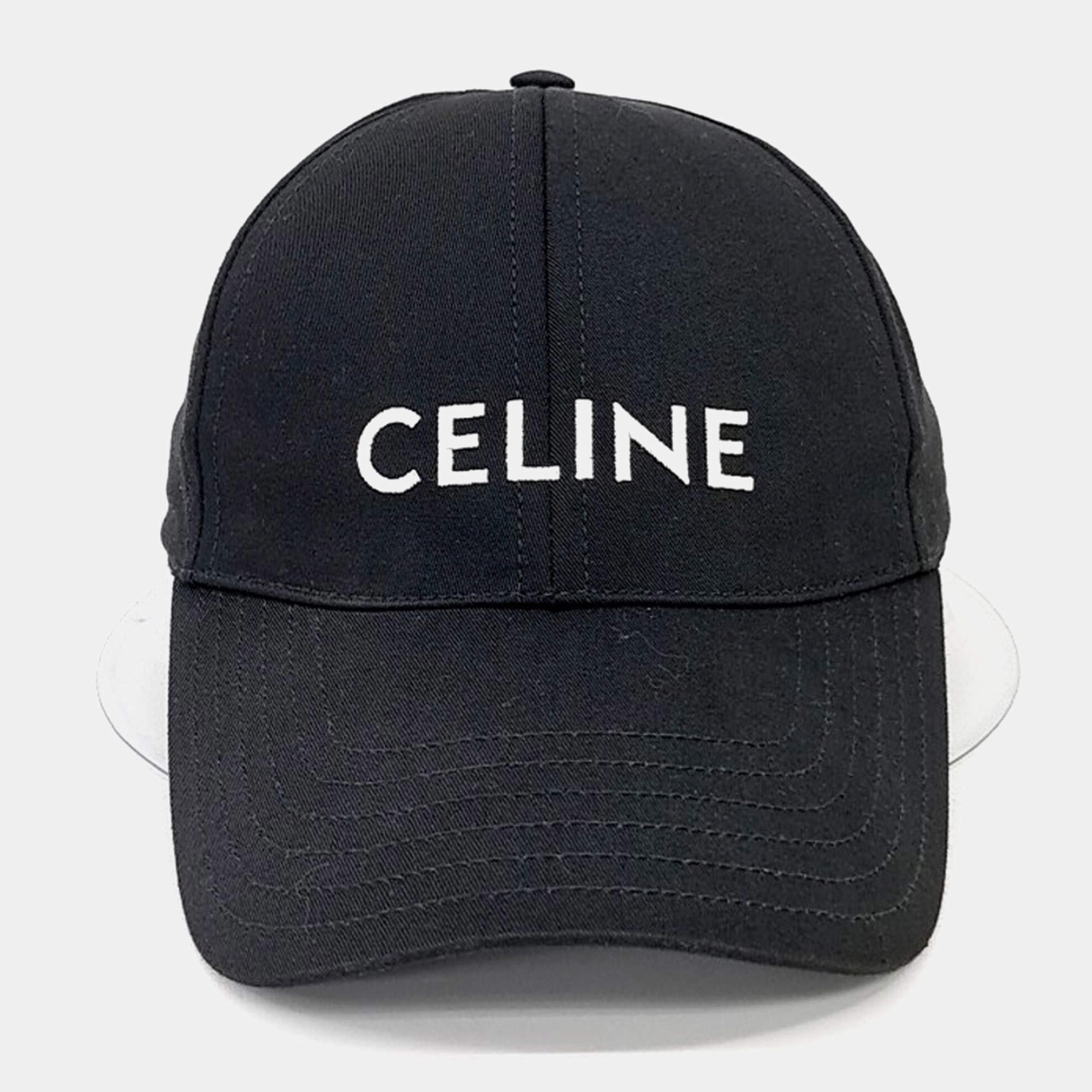 Pre Owned Celine Black Cotton Polyester Cap